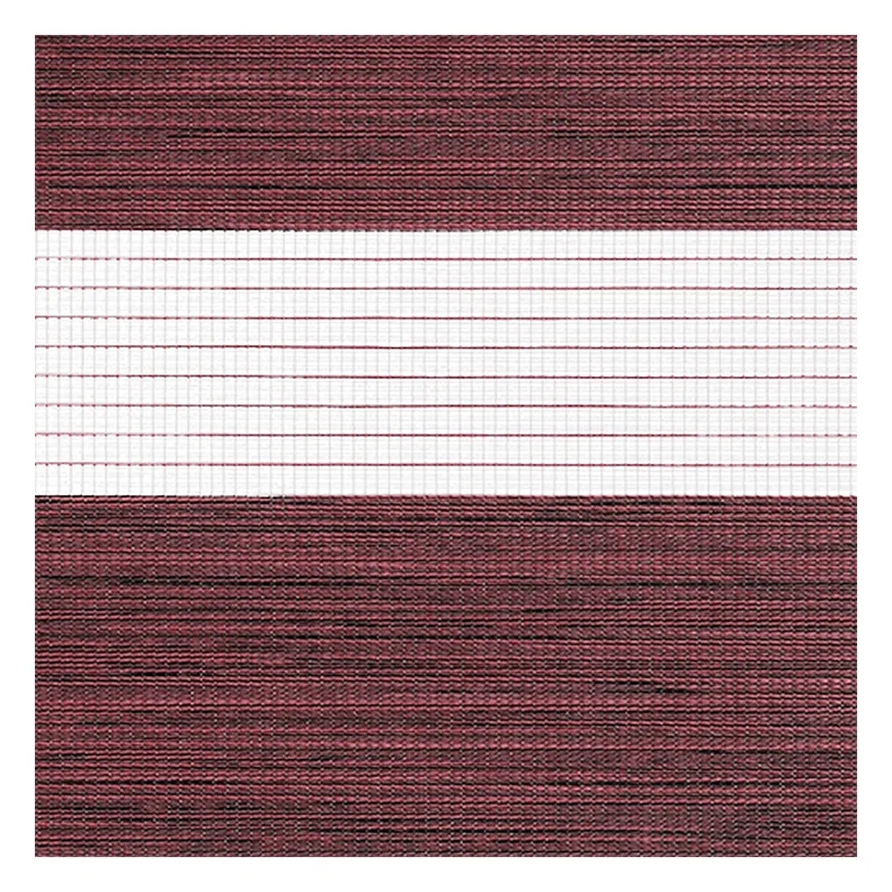 Muestra de tejido para estor enrollable noche y  día a medida | A442 amarillo-rojo / traslúcido / Nuria