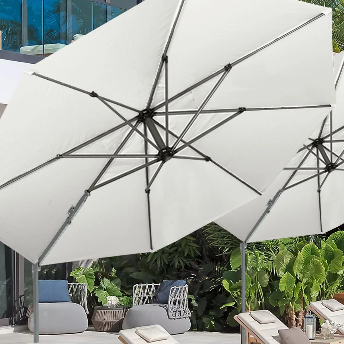 Copertura rotonda per ombrellone a braccio, adatta per uso esterno