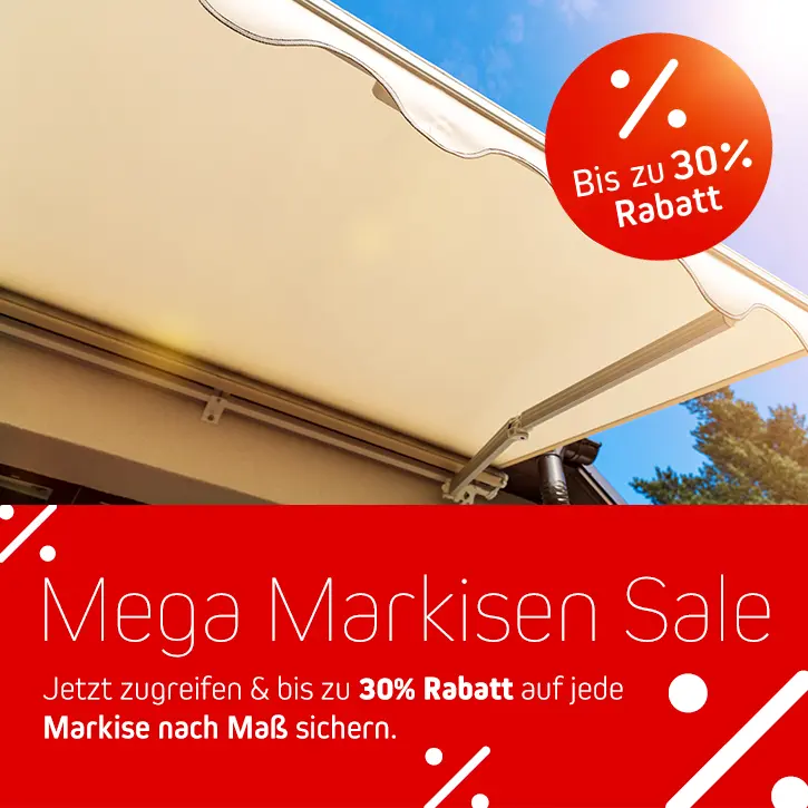 Mega Markisen Sale zu 30% Rabatt