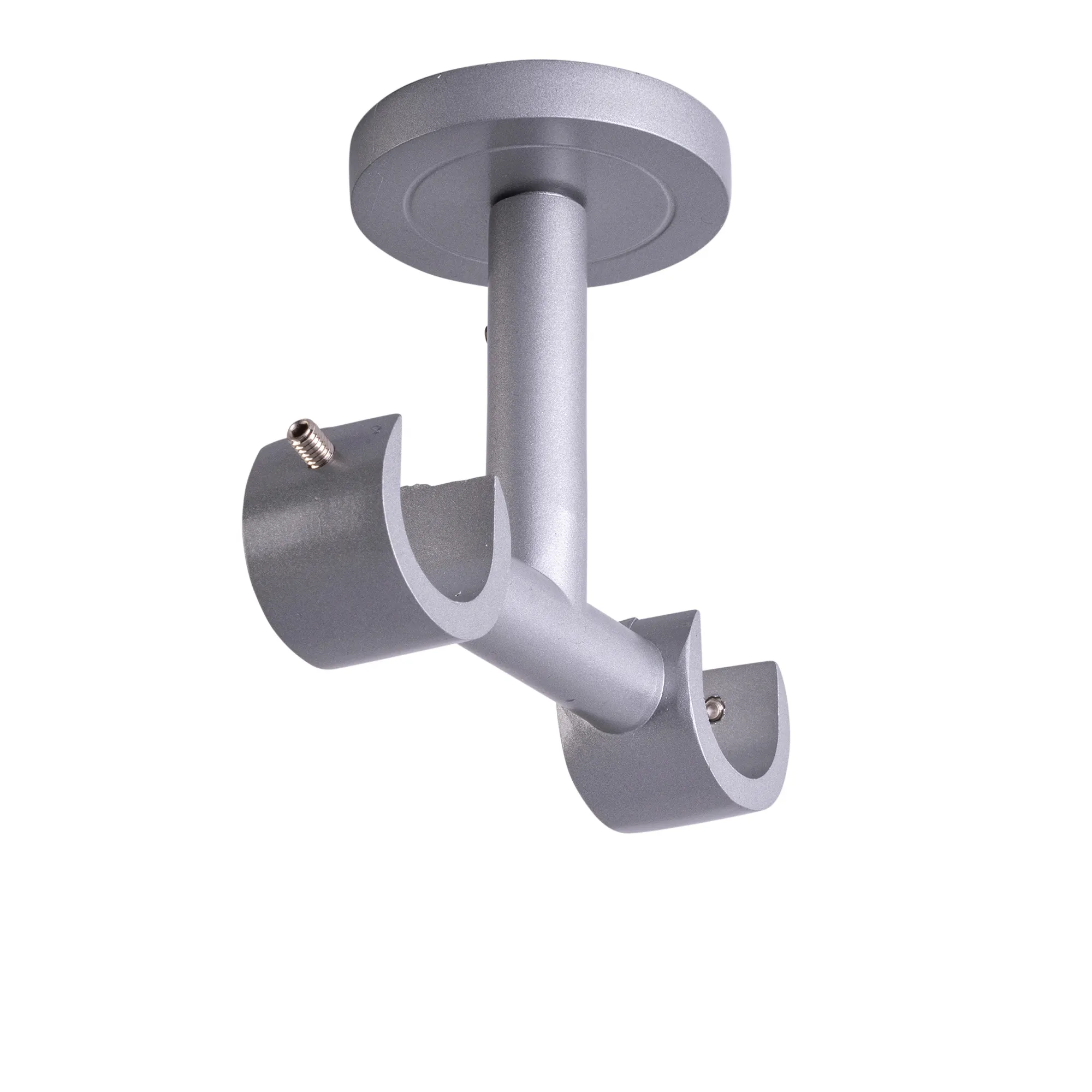 Uchwyt sufitowy do karnisza | ⌀ 19 mm, srebrny, 2 szyny