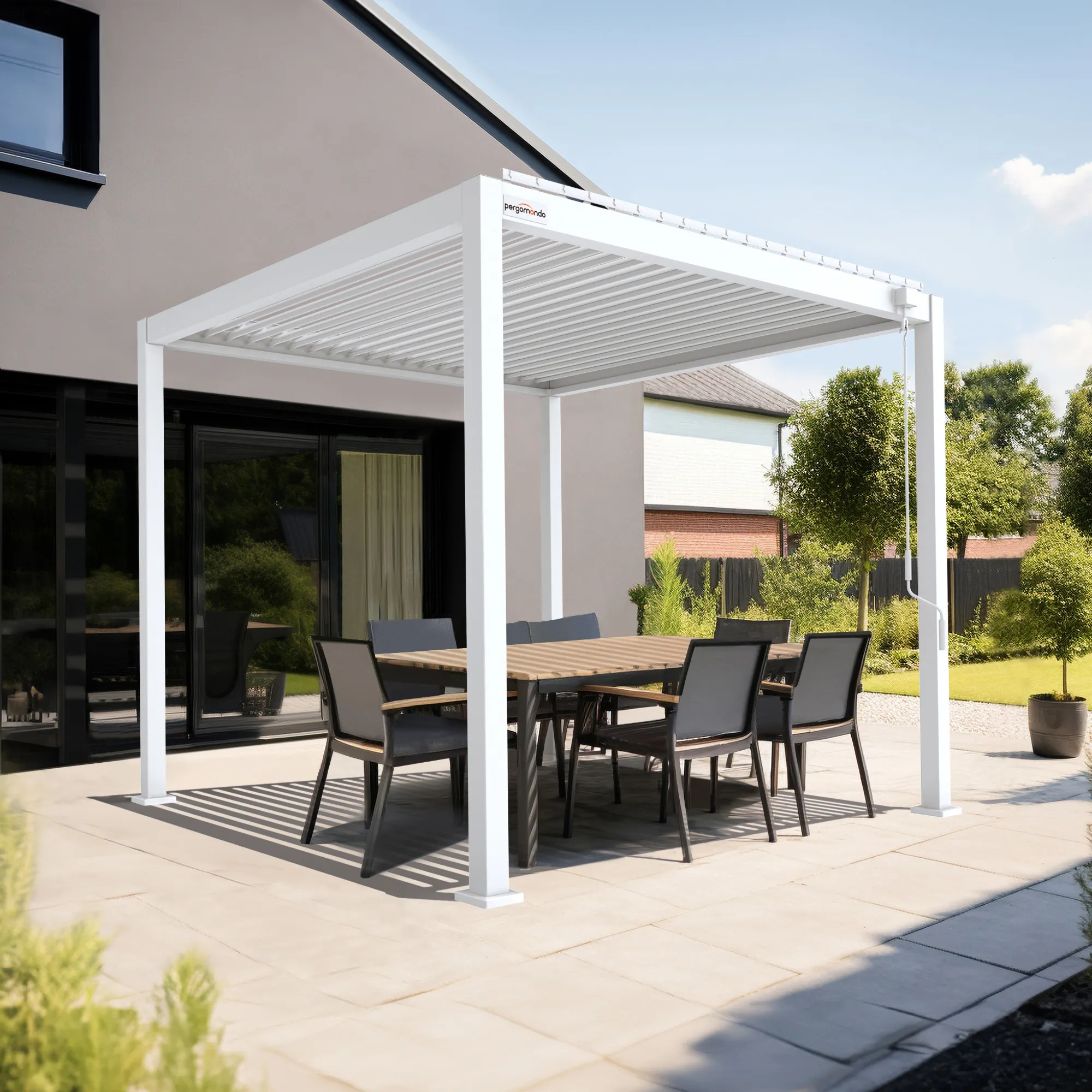 Pergola aluminiowa | 3 x 3 m, biały