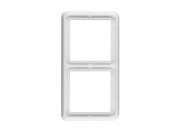 Zweifach-Rahmen für Schalter oder Steckdosen, rechteckig, schlichtes Design