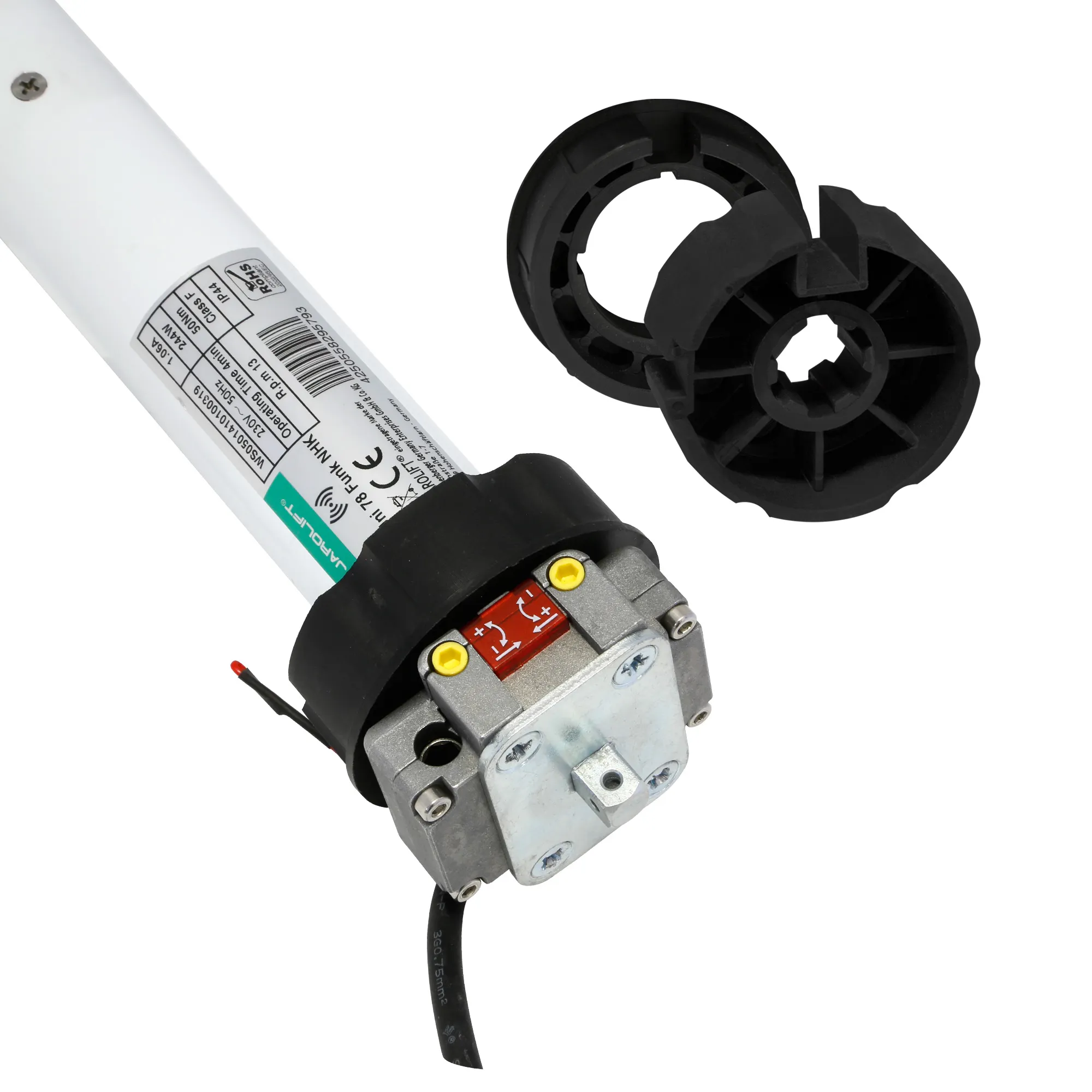 Radiowy silnik do markiz Universal | UNI78F NHK  (50 Nm / SW78 / przekładnia awaryjna NHK + adapter do wału okrągłego 85 mm