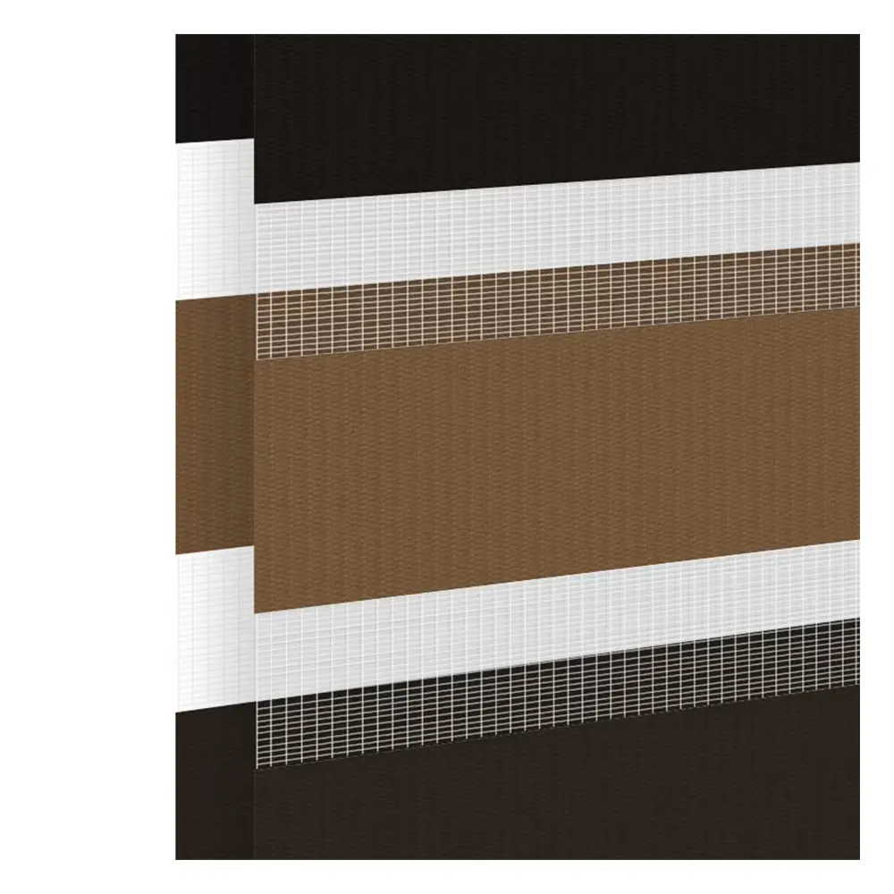 Échantillon tissu pour store enrouleur jour nuit sur mesure | 3 Multi brun / translucide / Munich