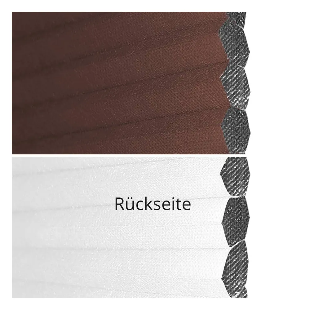 Échantillon tissu pour store plissé sur mesure | NC927HB brun / occultant / NanoCell