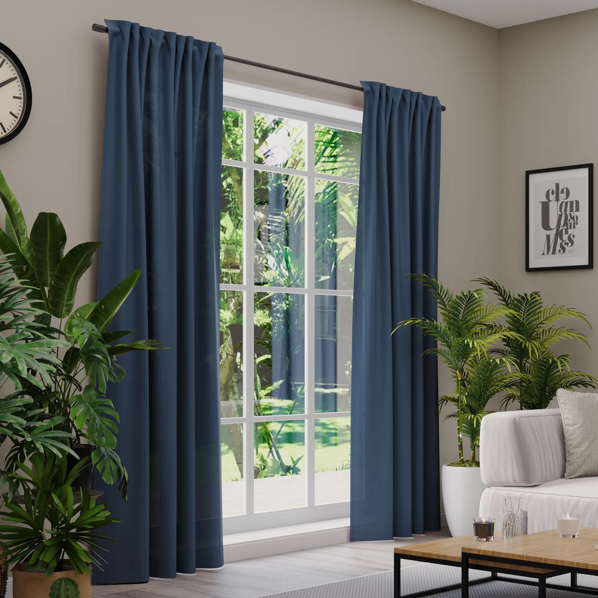 Premium Line Gardinen und Vorhänge | Even, blickdicht, dunkelblau