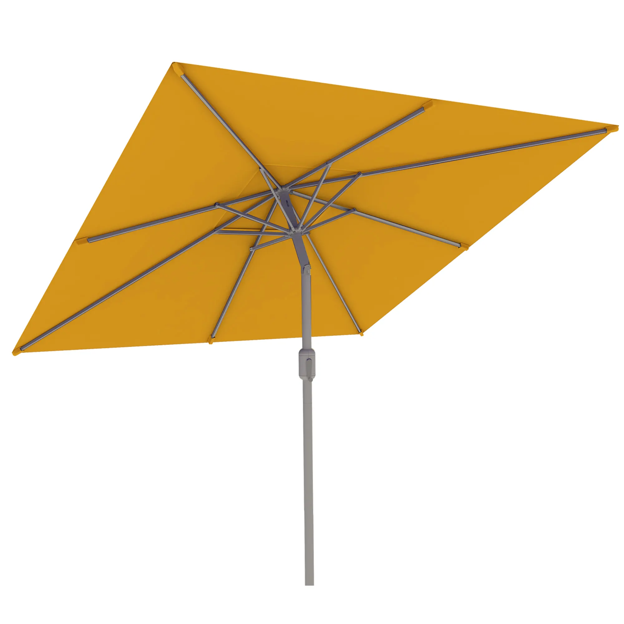 Parasol interpara | 3 x 3 m, carré, żółty | stelaż, srebrny