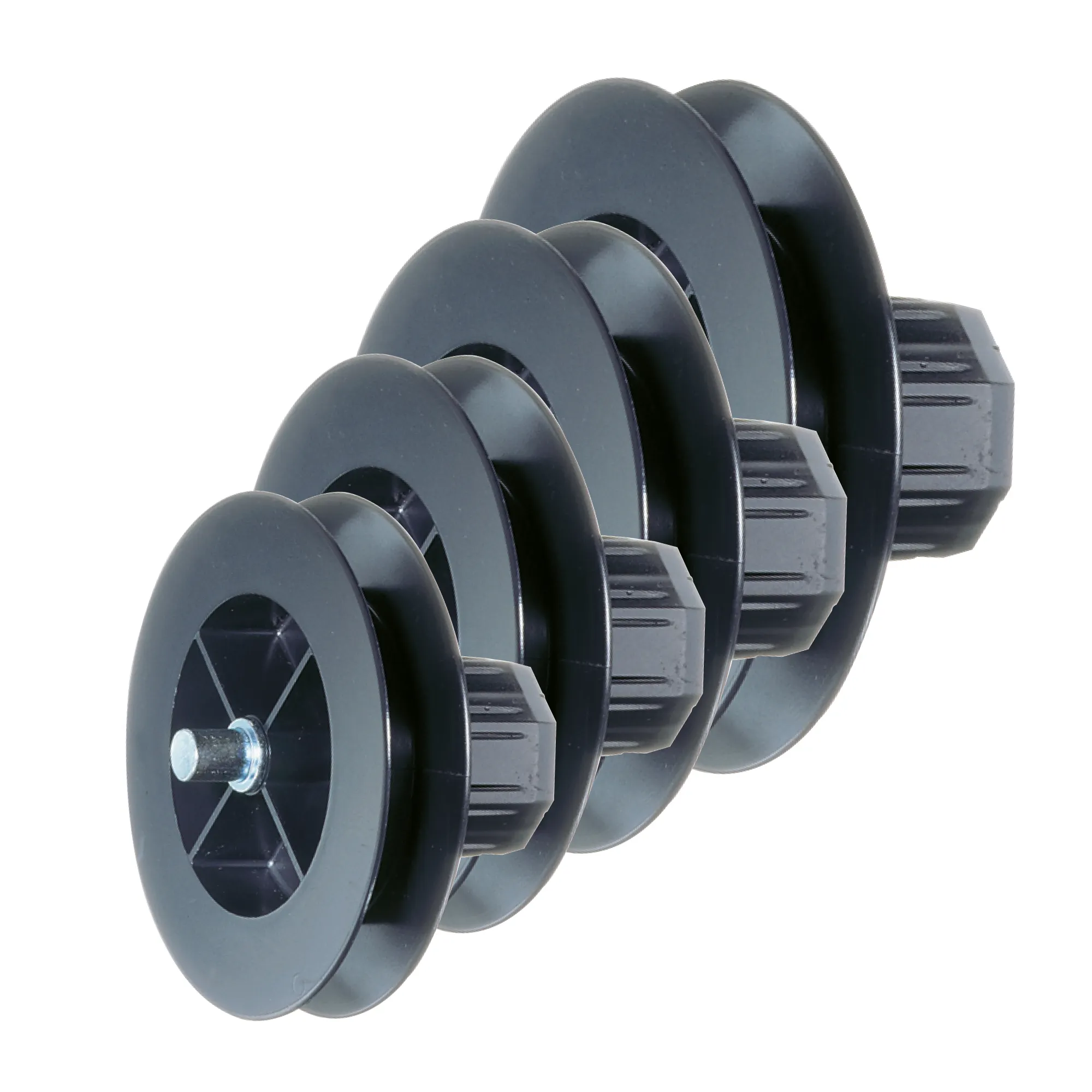 Disco para cinta con soporte de rodillo para eje de persiana octogonal SW40 CORTO (Tipos a elegir)