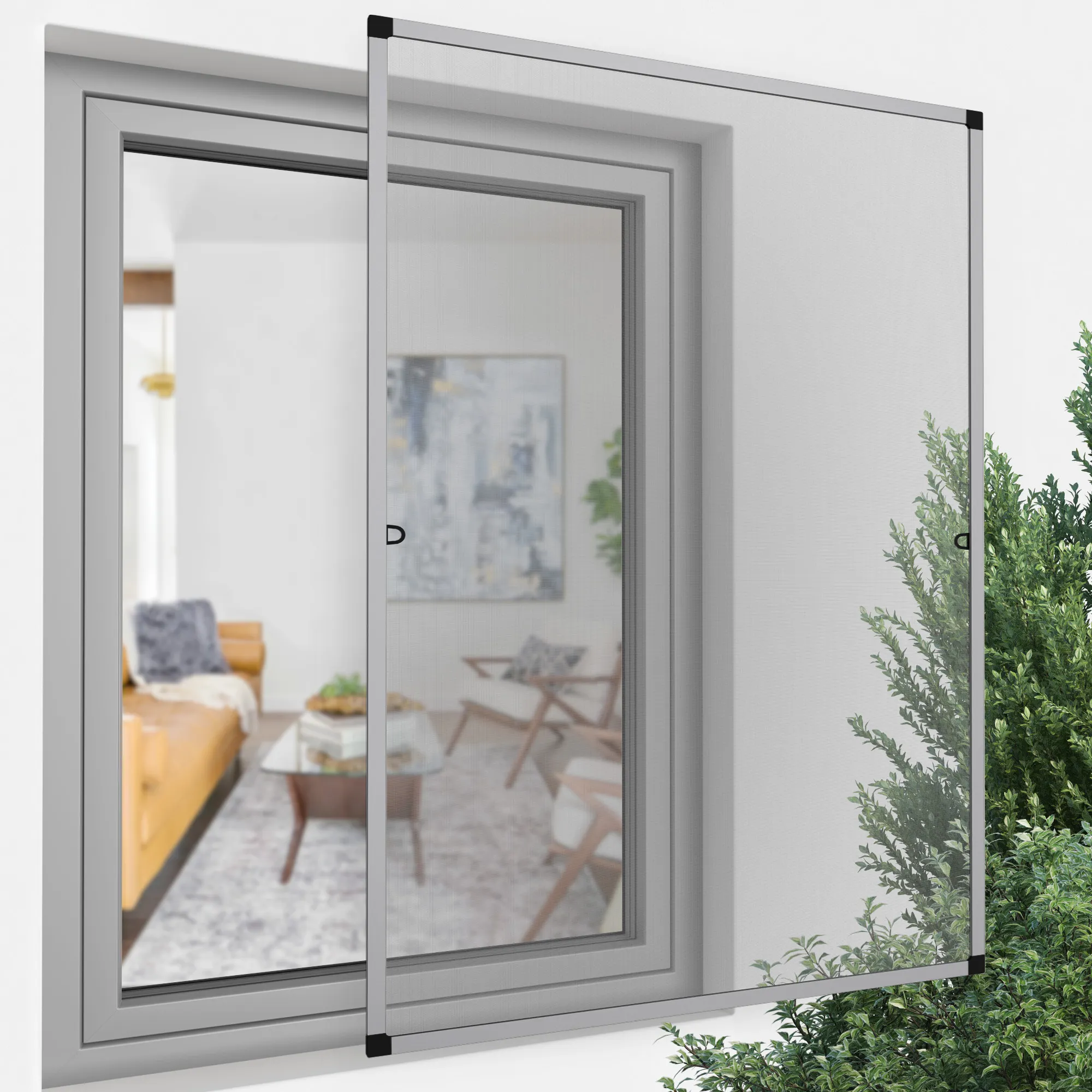 Moustiquaire cadre fixe pour fenêtre ProfiLine | 70 x 150 cm, argenté