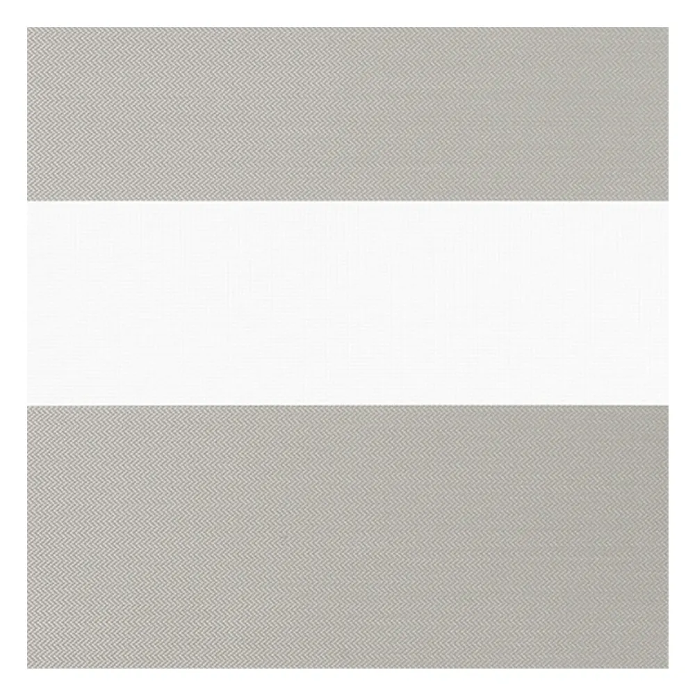 Campioni di tessuto per tende giorno e notte su misura | B605 crema-beige / semi-trasparente / Solides