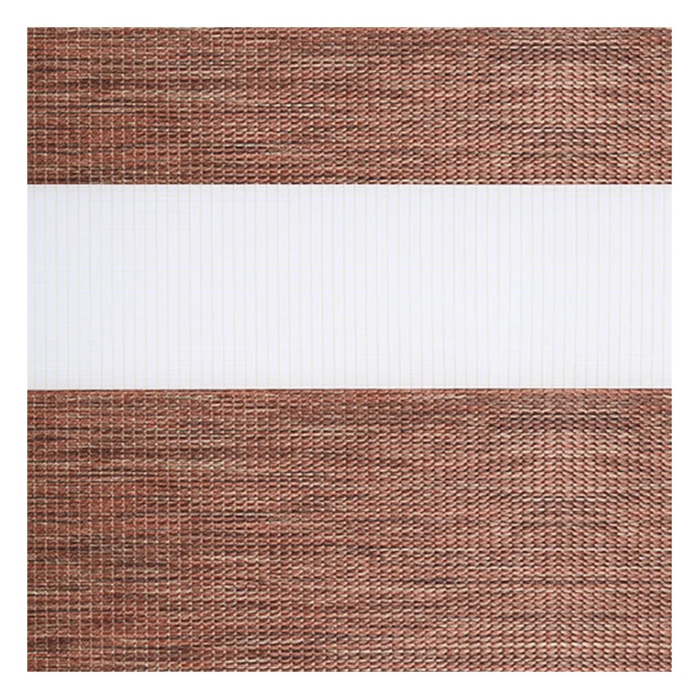 Campioni di tessuto per tende giorno e notte su misura | G7837 marrone / semi-trasparente / Rio