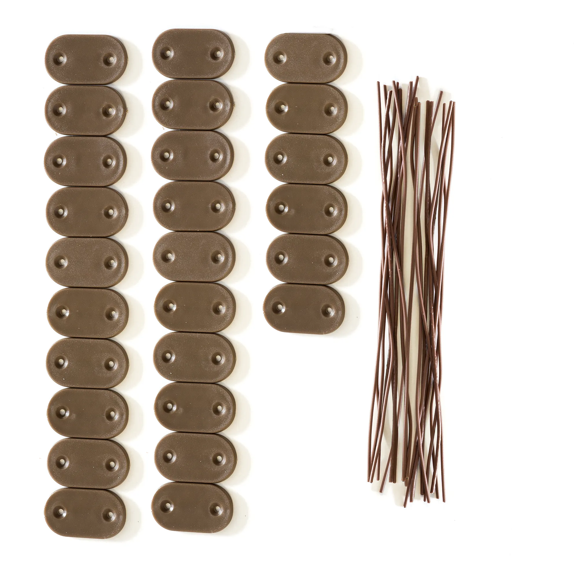 Kit de fixation pour canisses | brun, 26 pièces