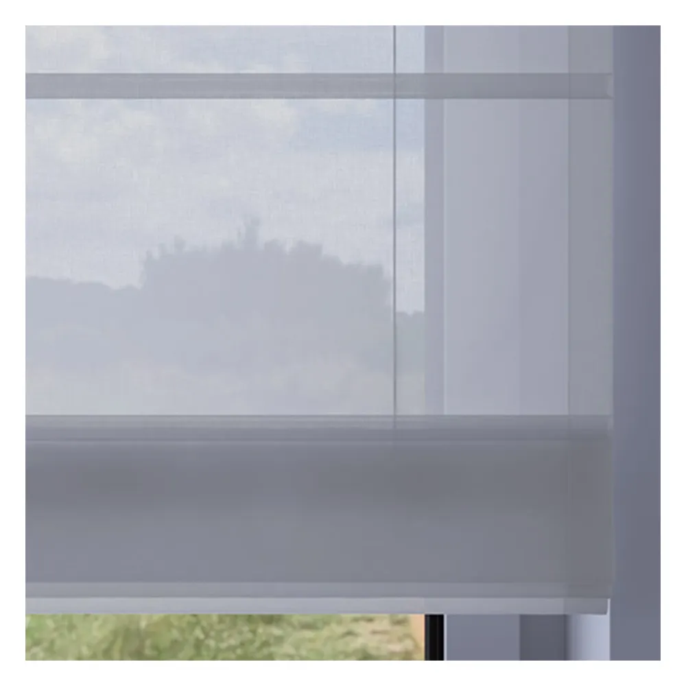 Échantillon tissu pour store bateau sur mesure | 05 gris / transparent / Ardea