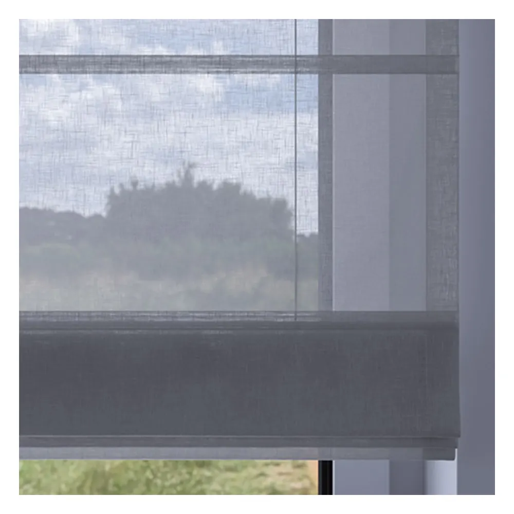 Échantillon tissu pour store bateau sur mesure | 05 gris / translucide / Tivoli