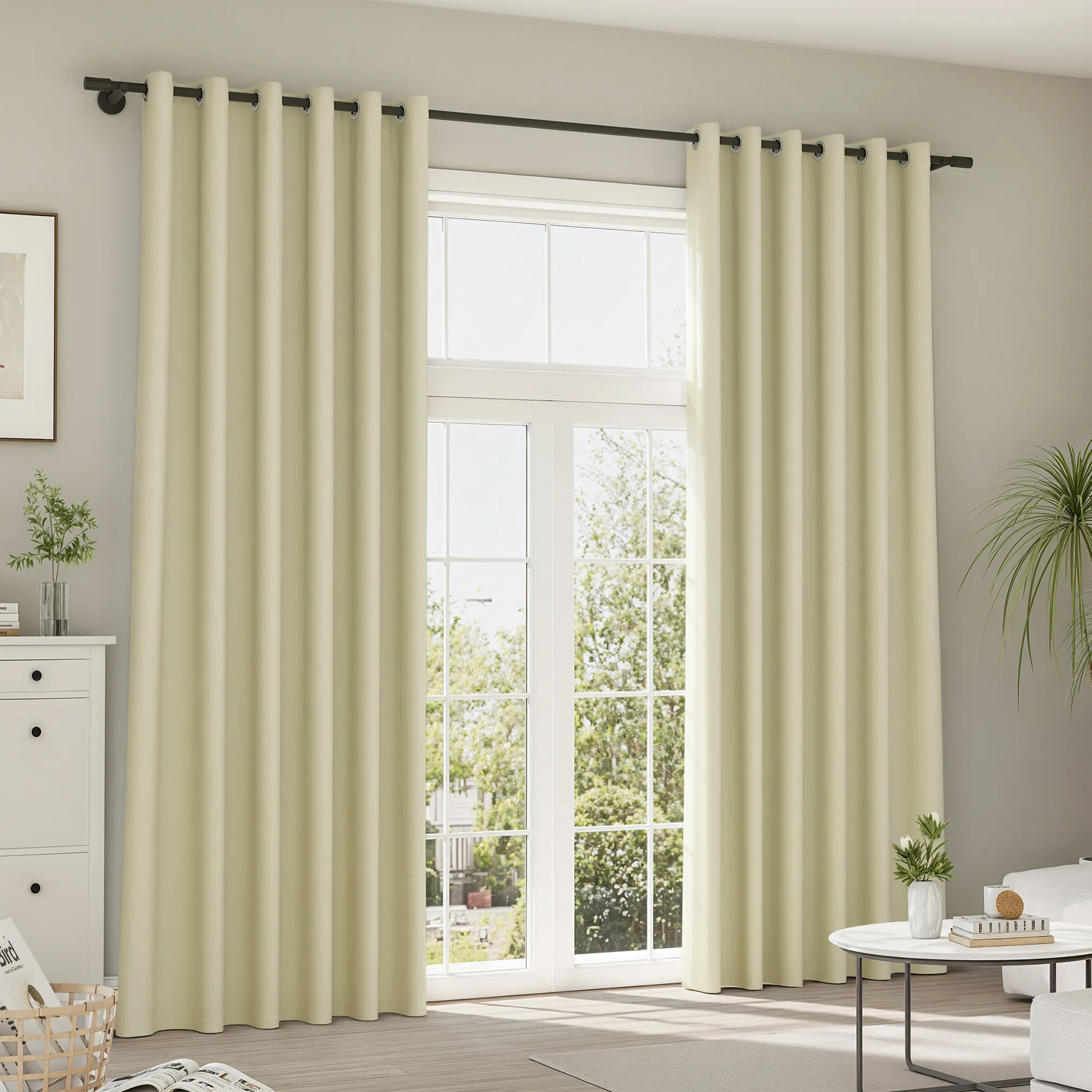 Cortinas y Visillos Pure | Plush, oscurecimiento total, crema