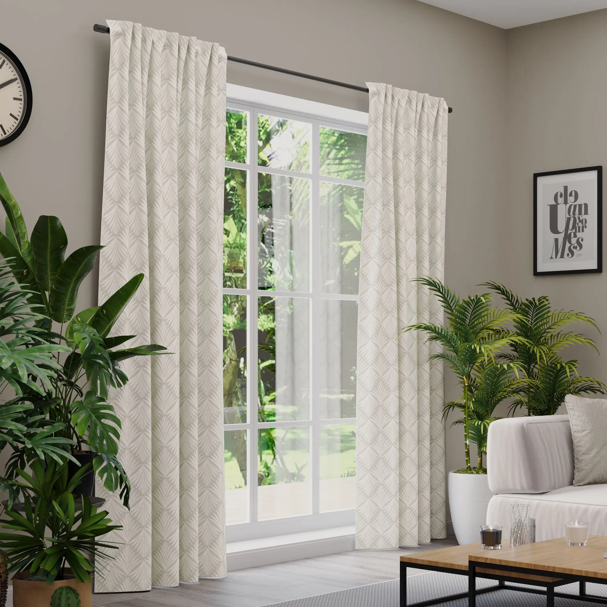 Premium Line Gardinen und Vorhänge | Shiny Palace, blickdicht, taupe