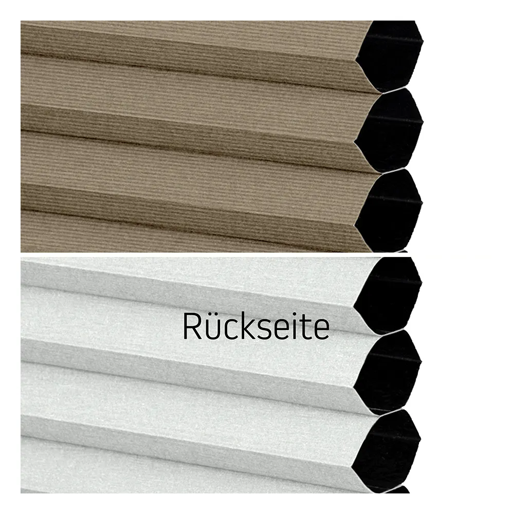 Échantillon tissu pour store plissé sur mesure | NC26012HB marron / occultant / NanoCell