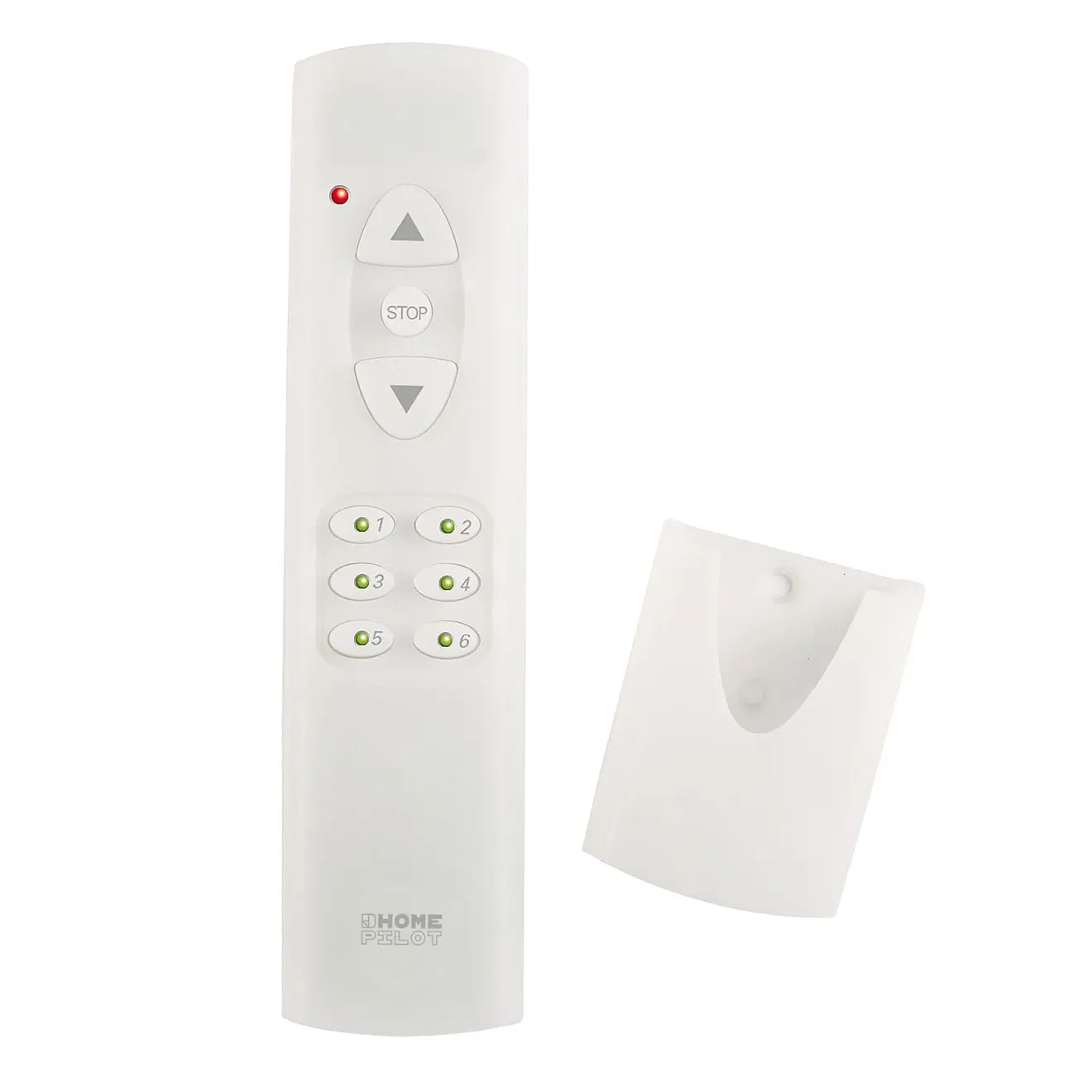 Smart Fernbedienung mit Tasten für 6 Gruppen und Wandhalterung