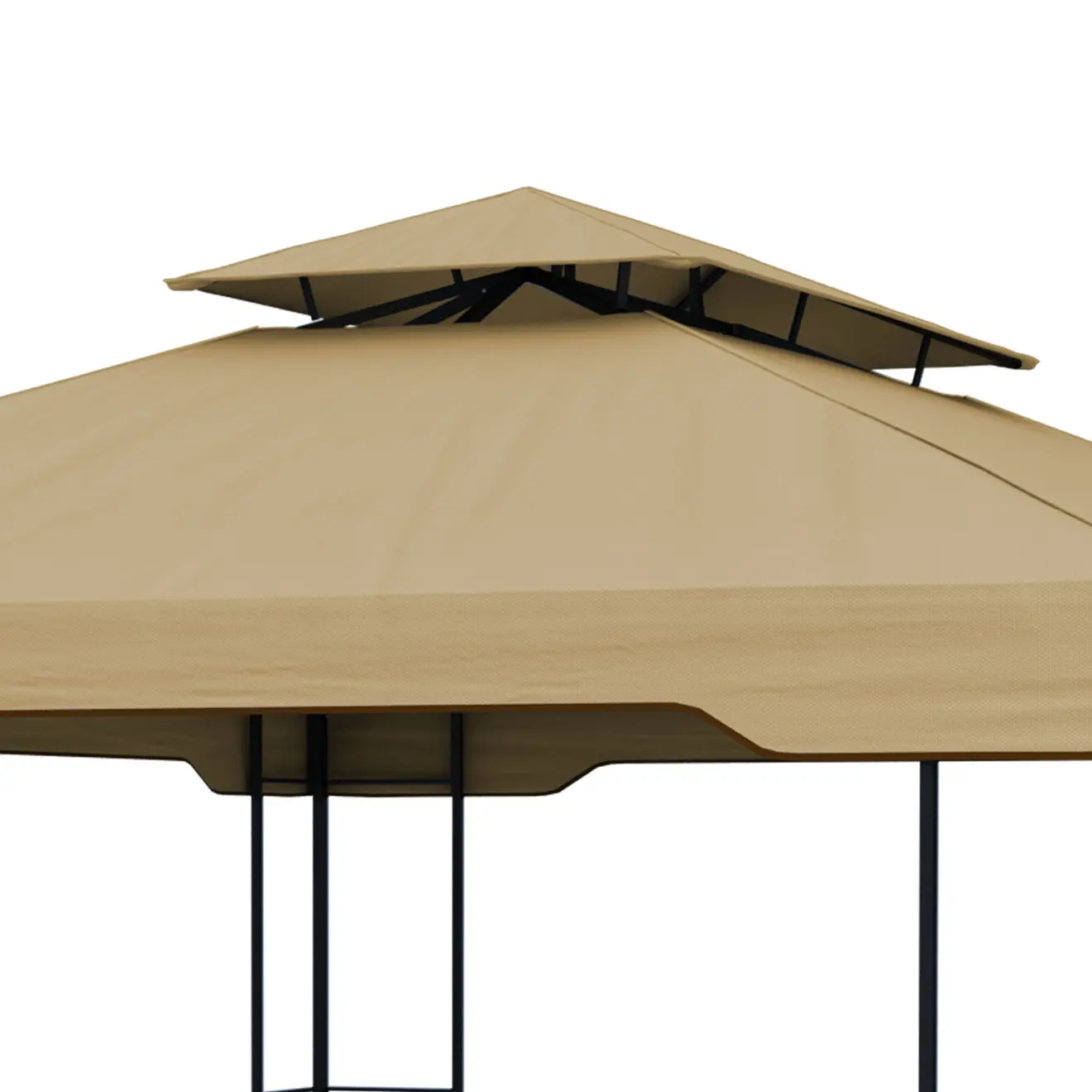 Detailbild Gartenpavillon beige