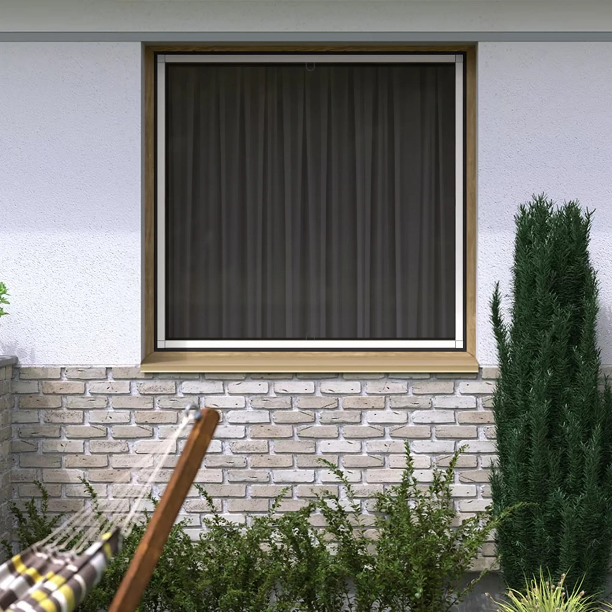 Marco Tensor de Mosquitera BrushLine 2000 para Ventanas | 70 x 150 cm, blanco