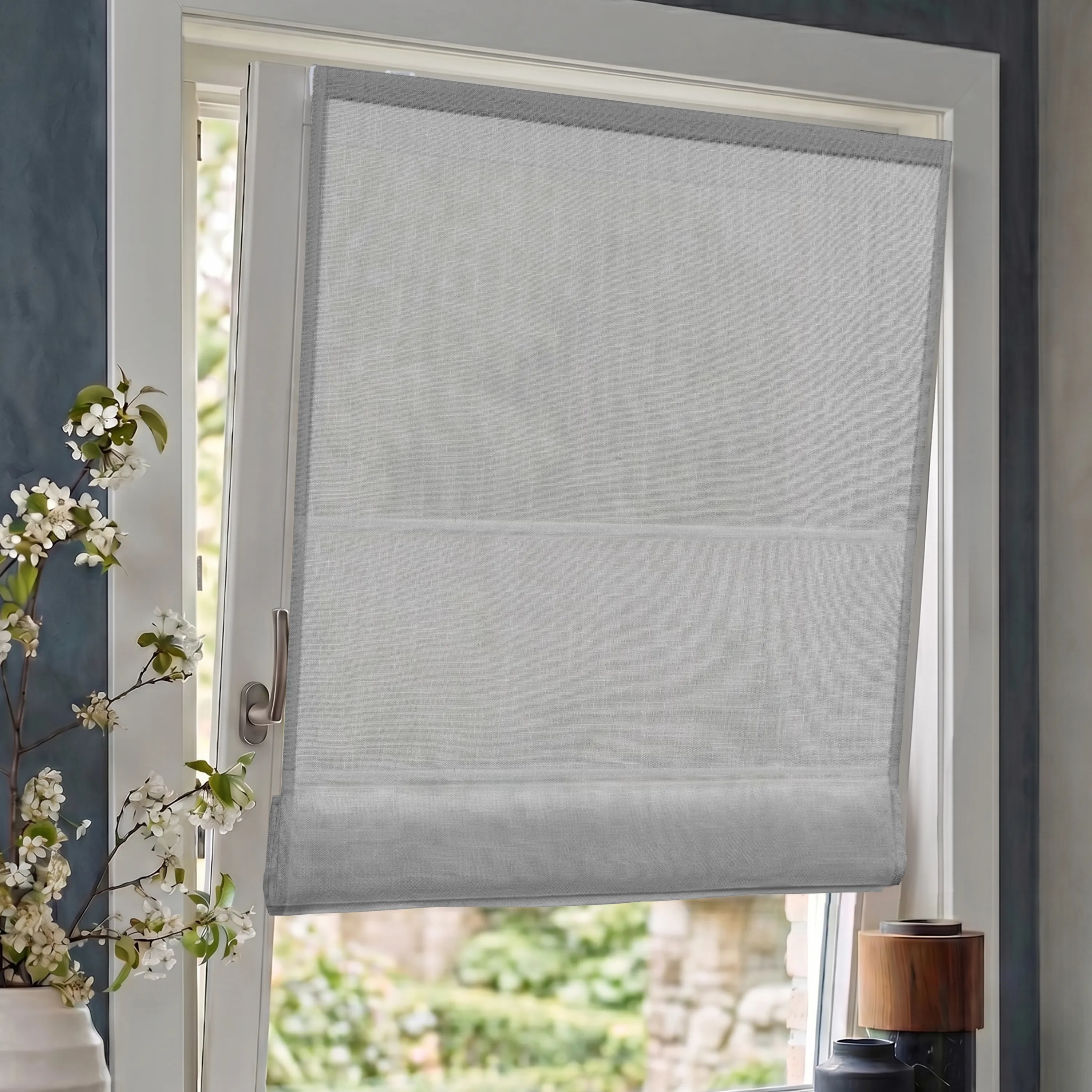 Ivora Premium Raffrollo | 40 x 130 cm, grau, blickdicht