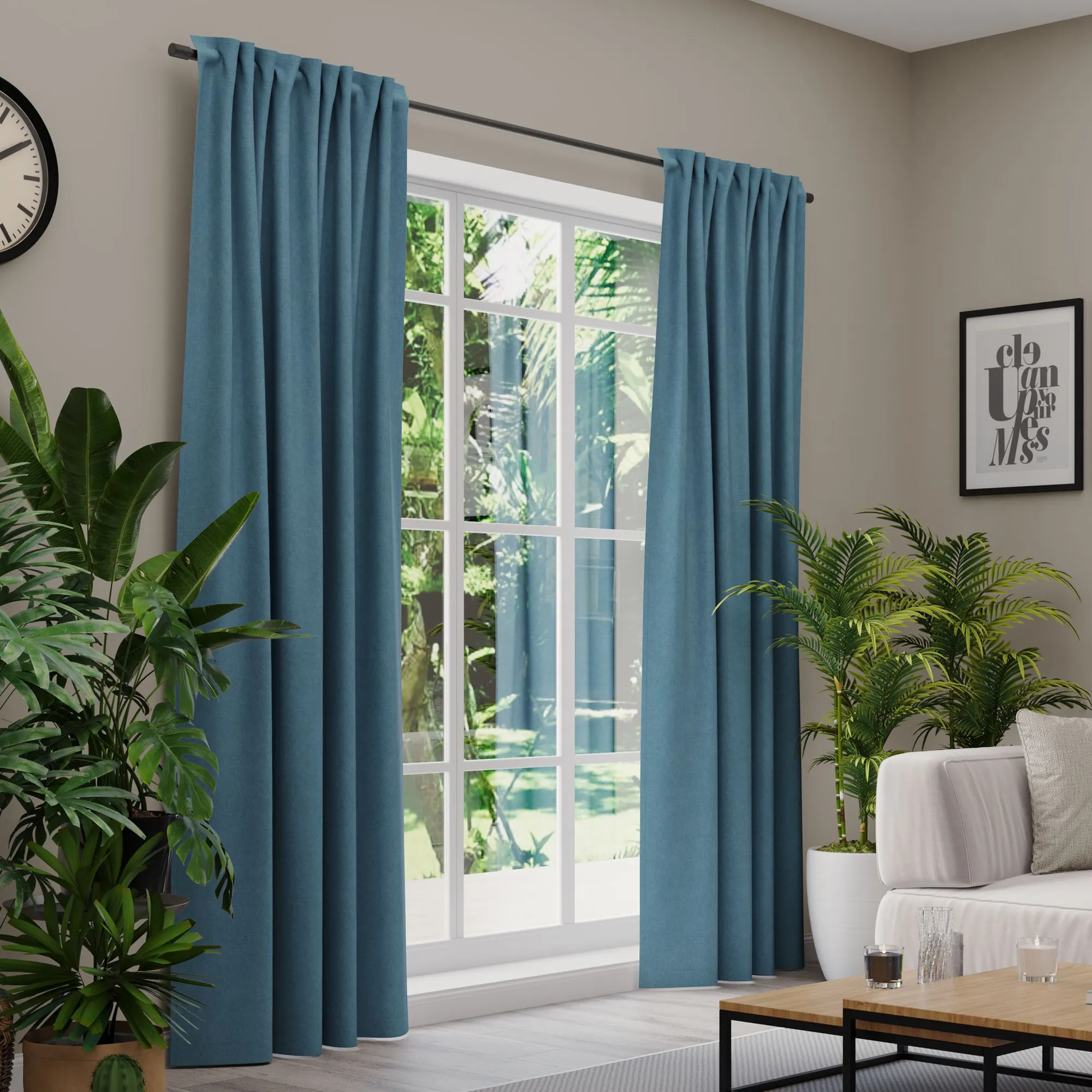 Premium Line Gardinen und Vorhänge | Cosy, blickdicht, blau