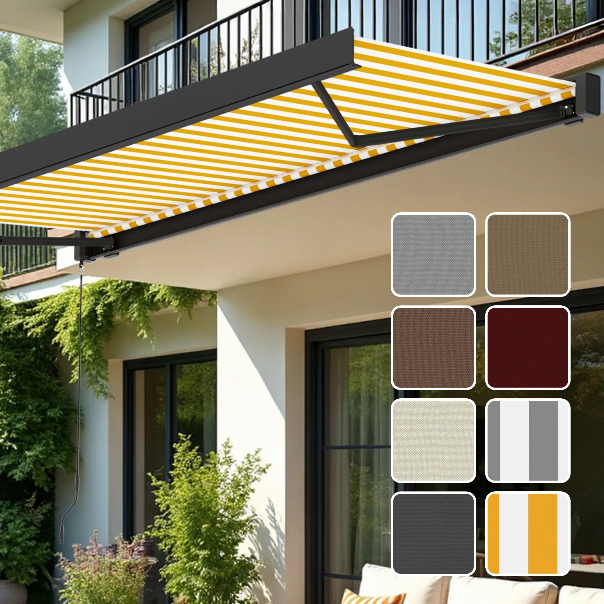 Markiza w kasecie Quadris LED (Rodzaj do wyboru)