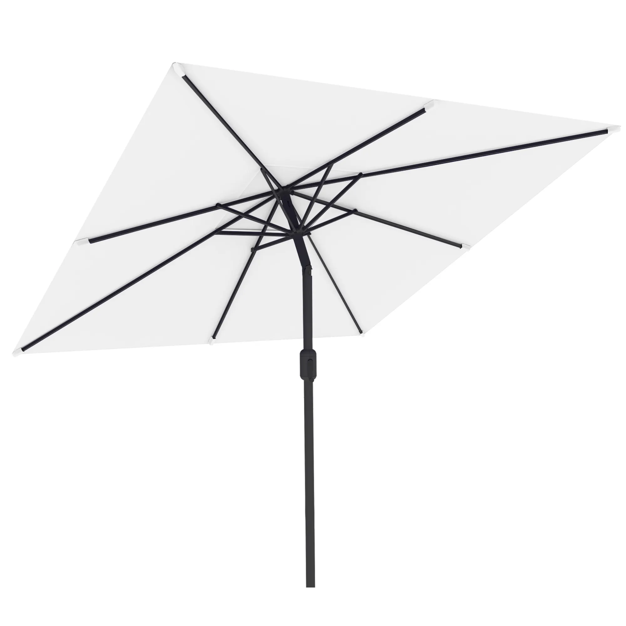 Parasol interpara | 3 x 3 m, carré, biały | stelaż, antracytowy
