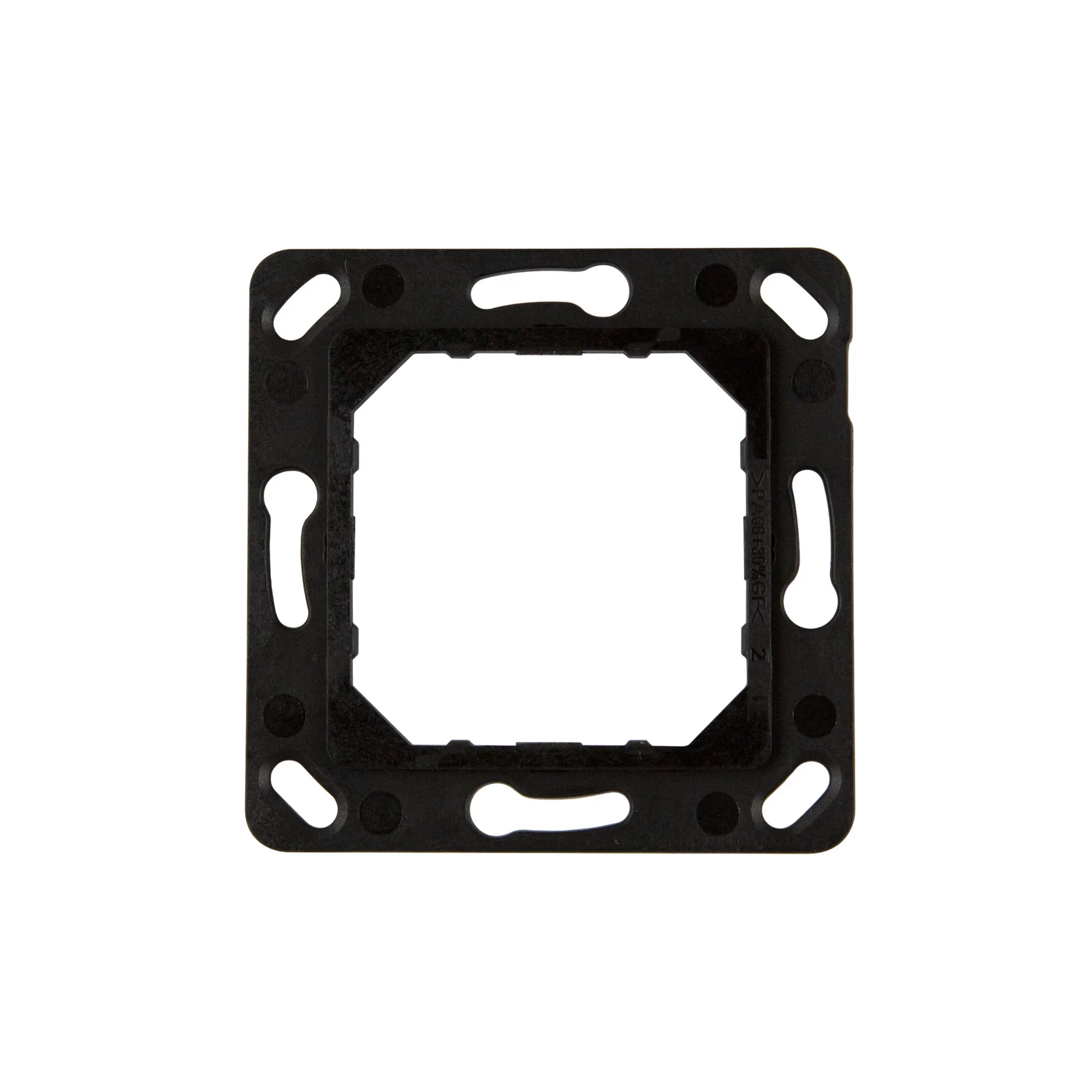 Cornice per timer JMT-Touch con display touch, forma quadrata, elementi di montaggio visibili