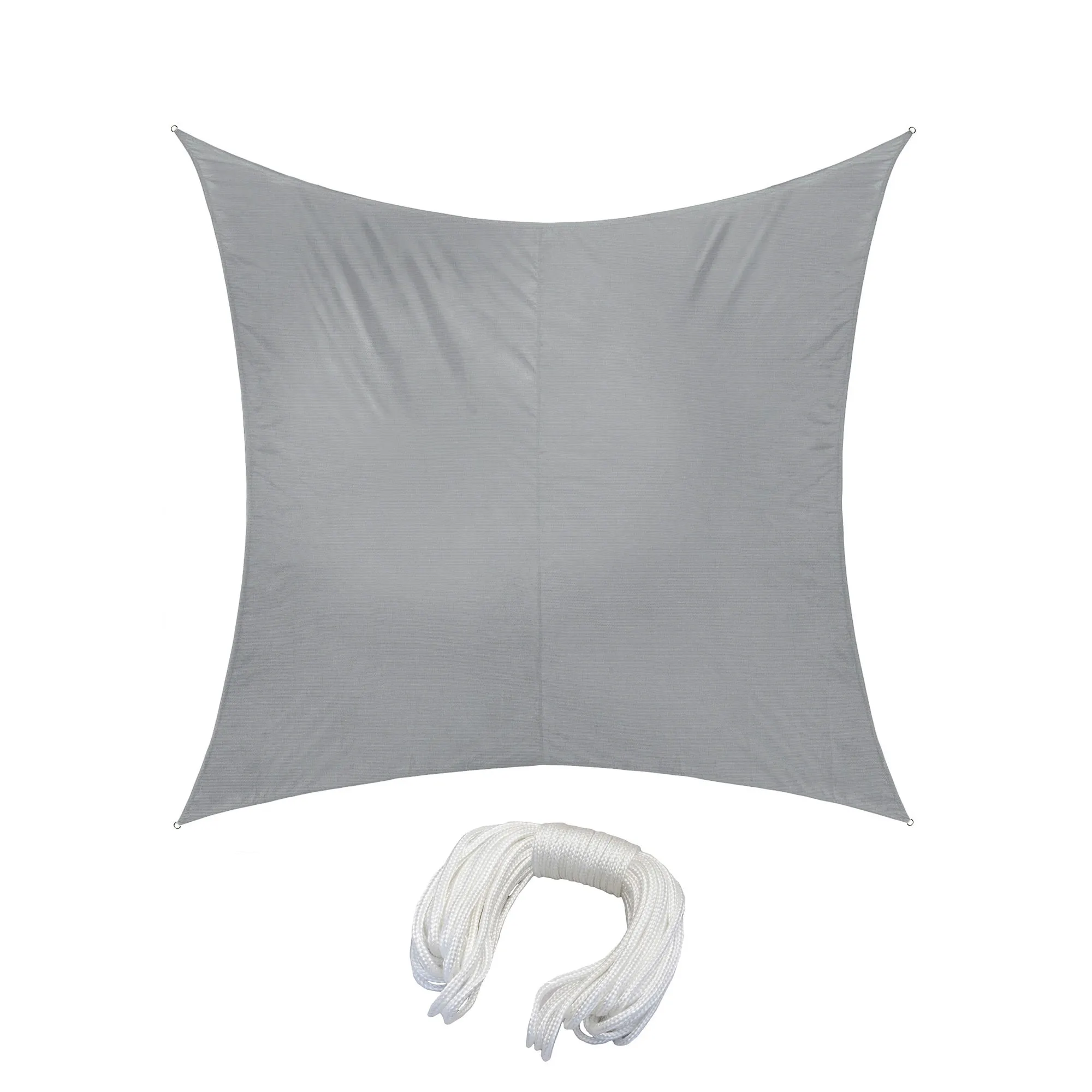 Telo da sole triangolare in poliestere con corda, idrorepellente