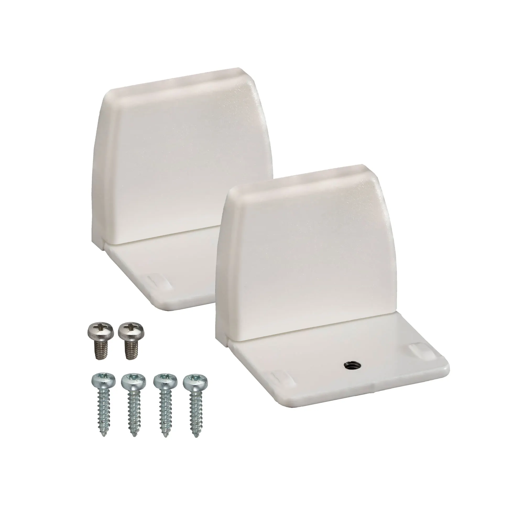 Montagewinkel C3 inkl. Abdeckkappe & Schrauben | weiß, 2 Stück