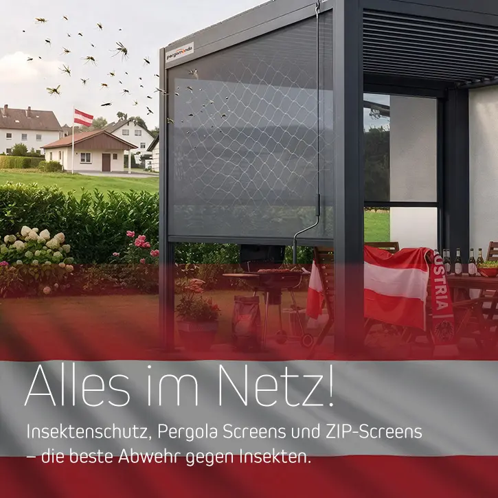 Insektenschutz und Screens nach Maß – für einen Sommer voller Frischluft, Schatten und Komfort.