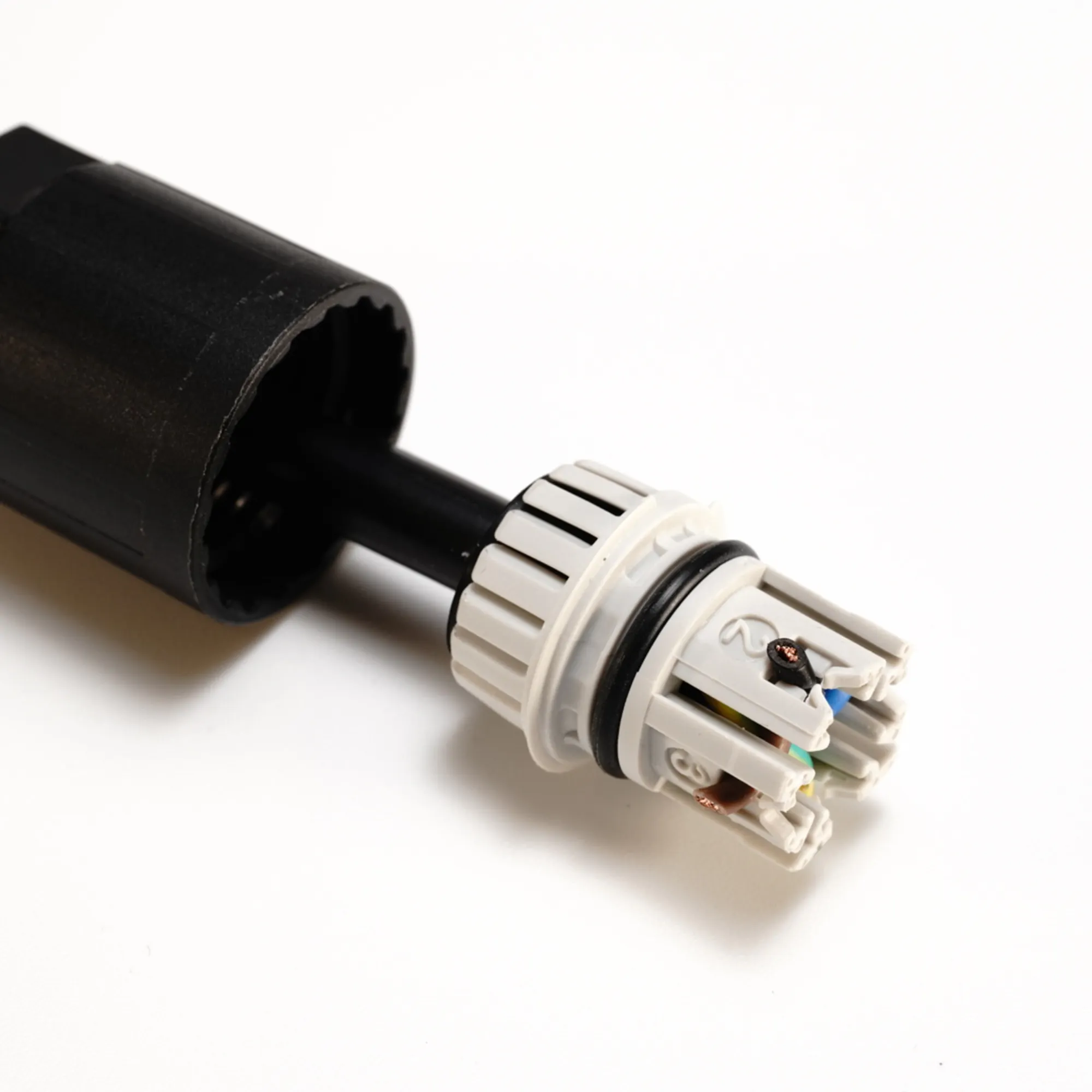 Connettore QPD STAK 3 per accoppiamento Hirschmann con collegamento a cavo e isolamento