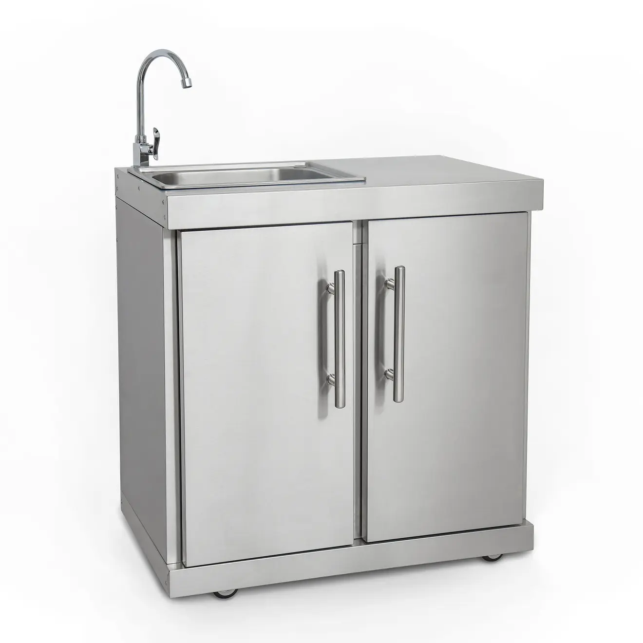 Mayer Barbecue Edelstahl Erweiterungsmodul Spühlbecken mit zwei Türen