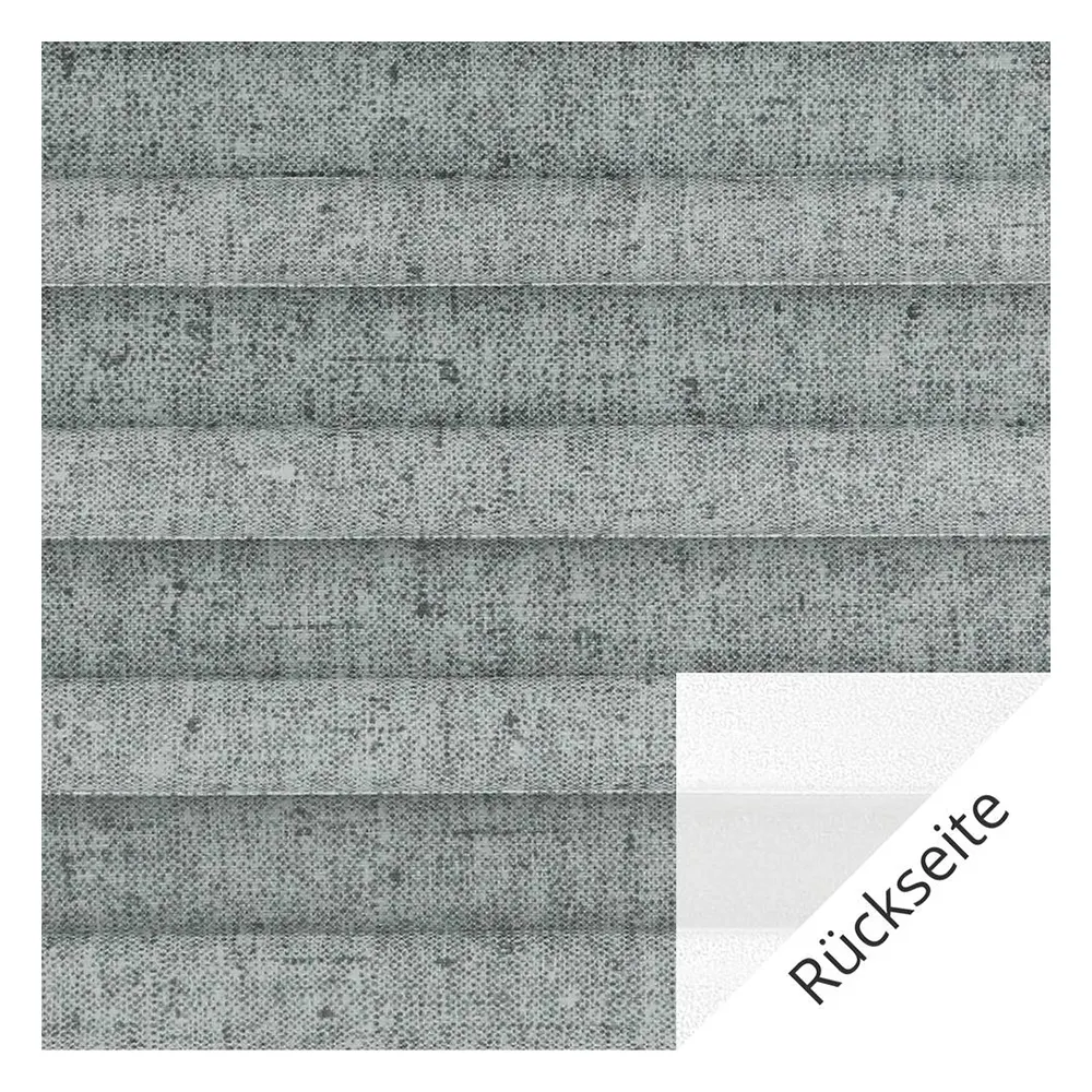 Campioni di tessuto per tenda plissettata su misura | 40104 grigio / oscurante / Linen Perlmutt Black Out
