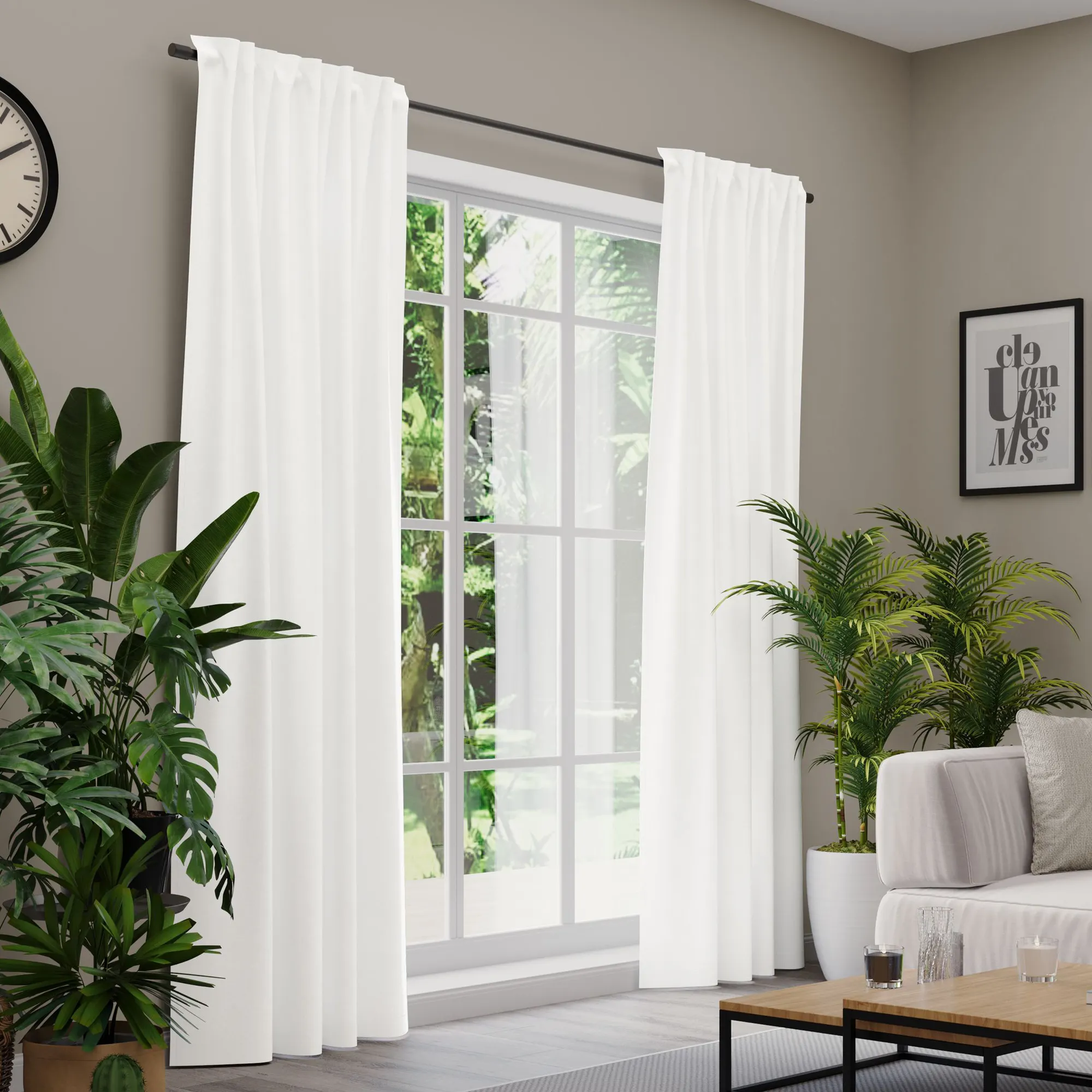 Premium Line Gardinen und Vorhänge | Cosy, blickdicht, weiß 