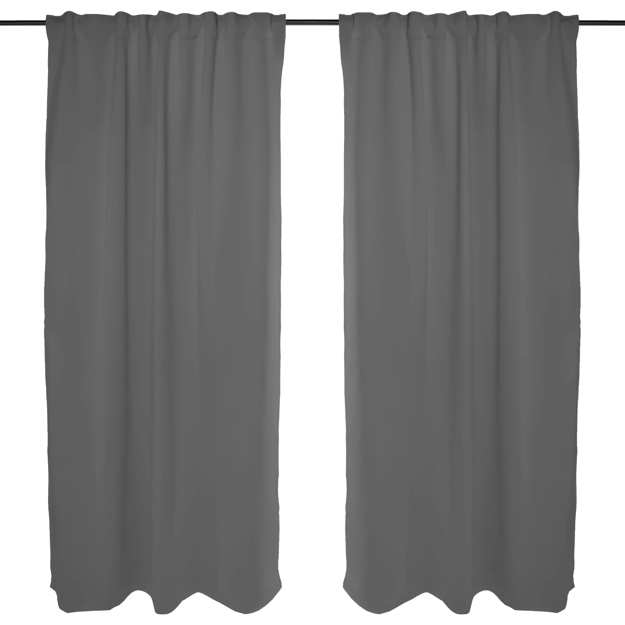 Tenda acustica con nastro combinato, mostra il lato della stanza e della finestra in primo piano, strutturato