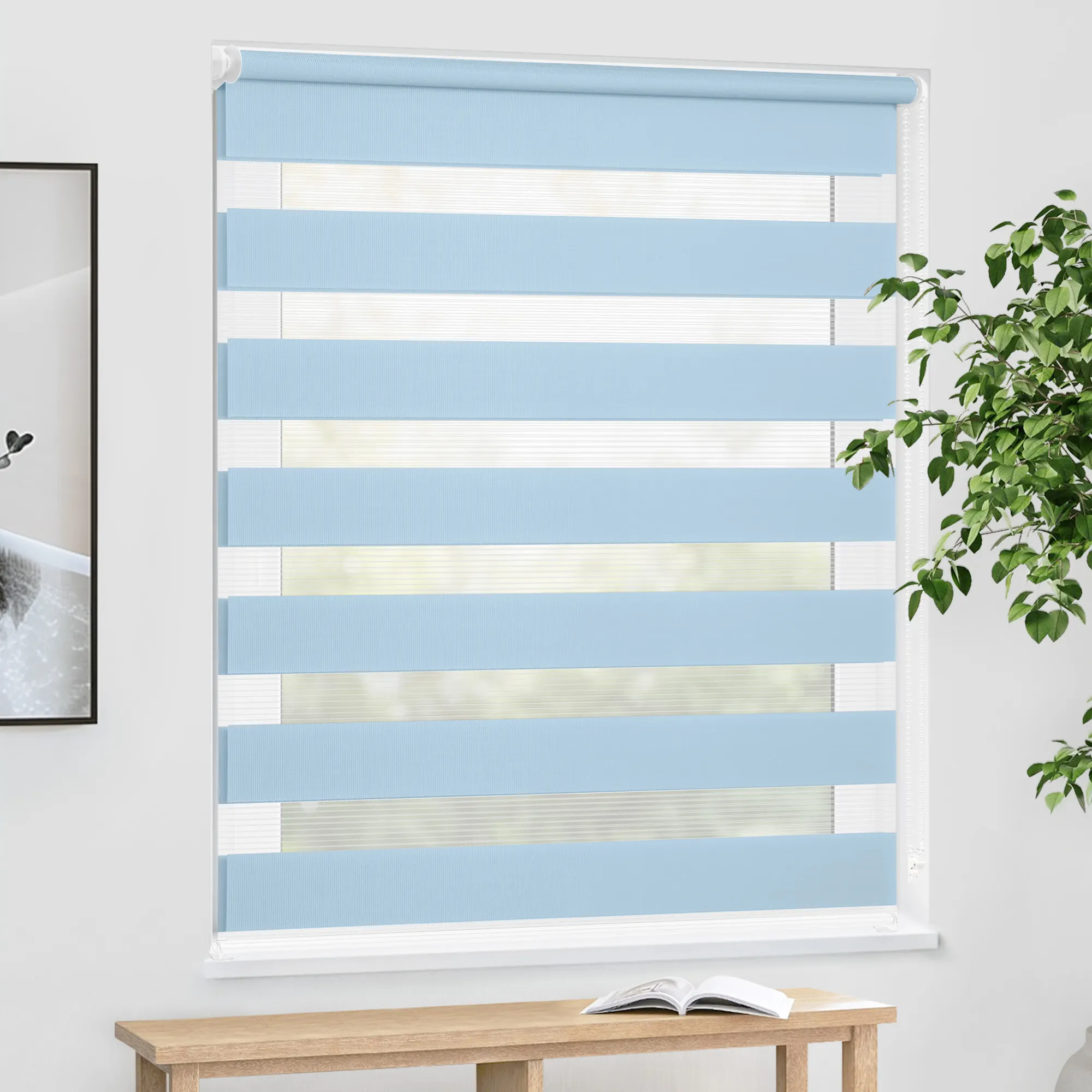 Zevra Doppelrollo / Duo Rollo | 50 x 230 cm, hellblau