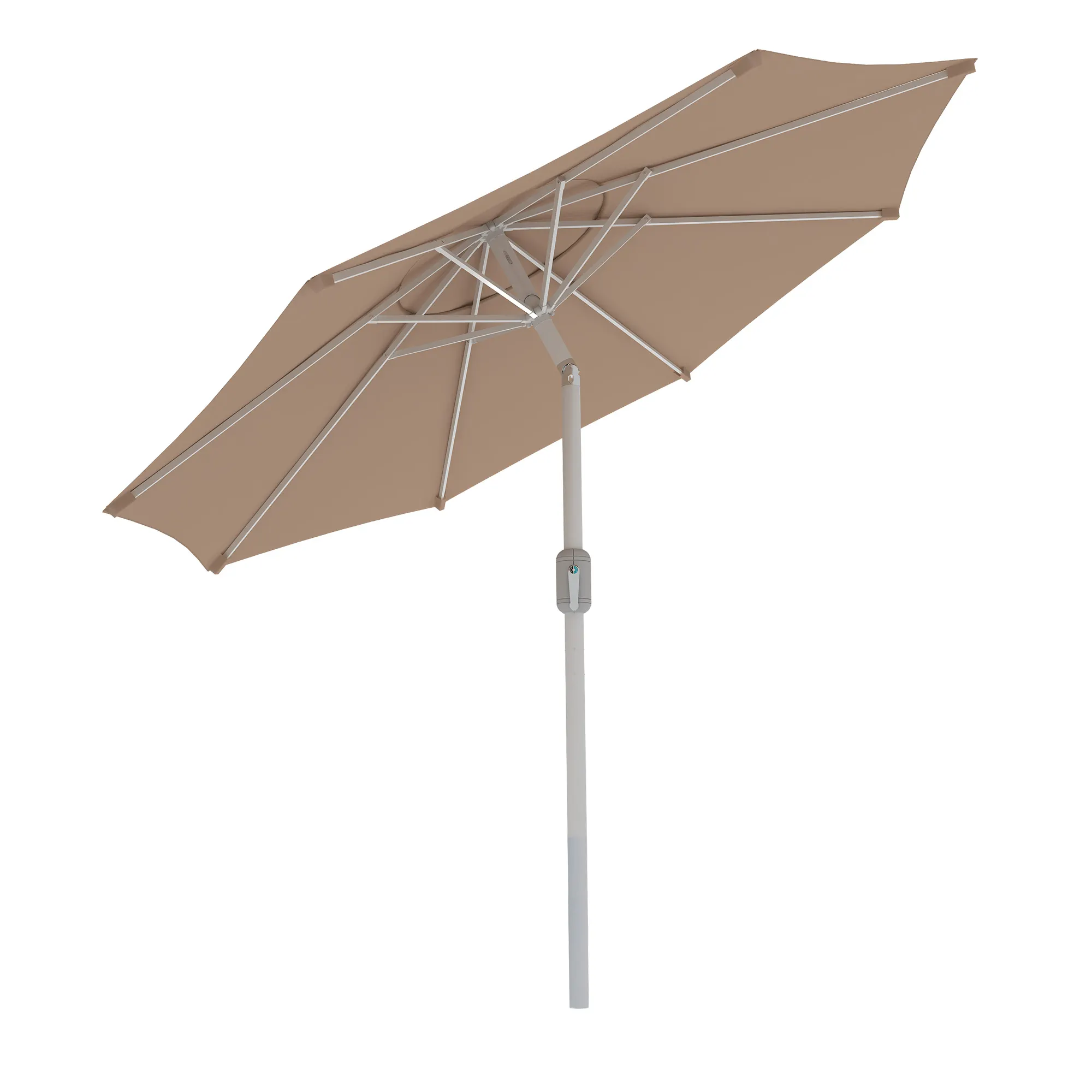 Parasol interpara | 3,5 m, rond, crème | armature, blanc