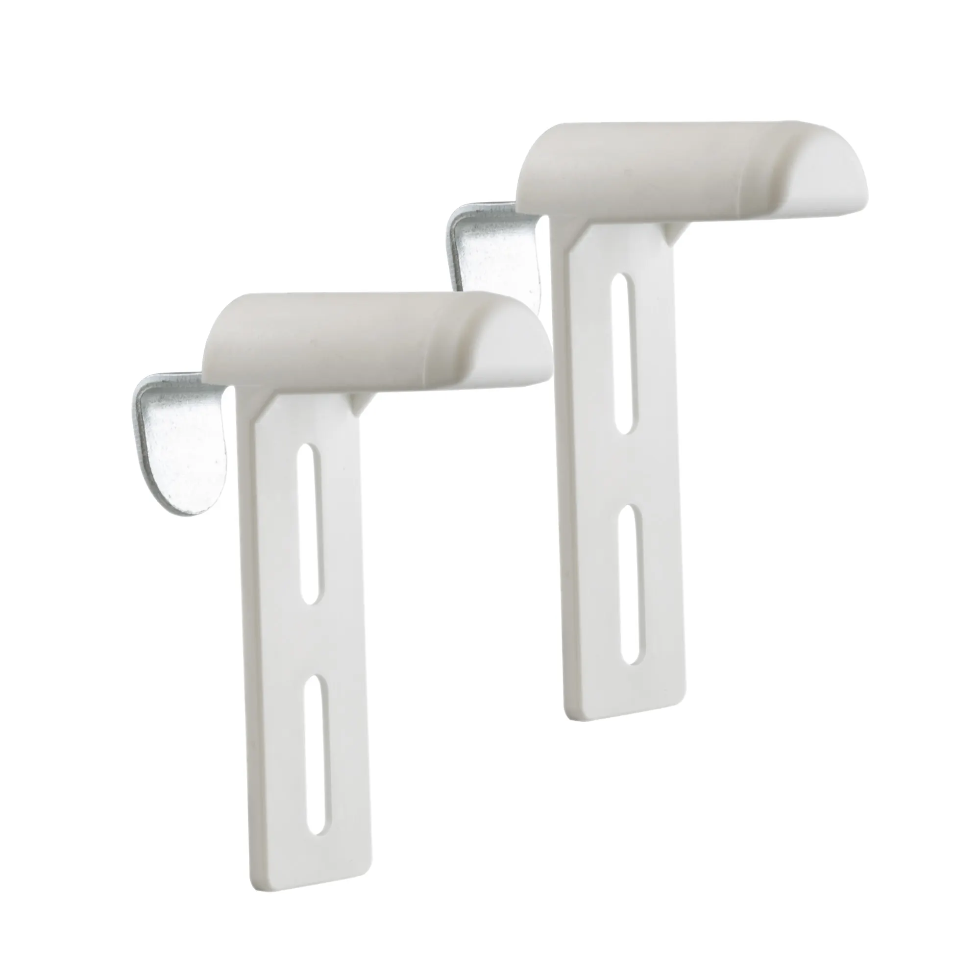 Support de fixation pour stores en bambou type bateau sur mesure & Finition : blanc / 2 pièces