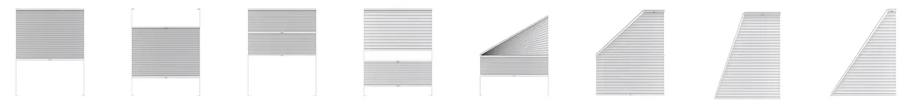 Verschiedene Plissee-Formen und -Stile für Fensterabdeckungen