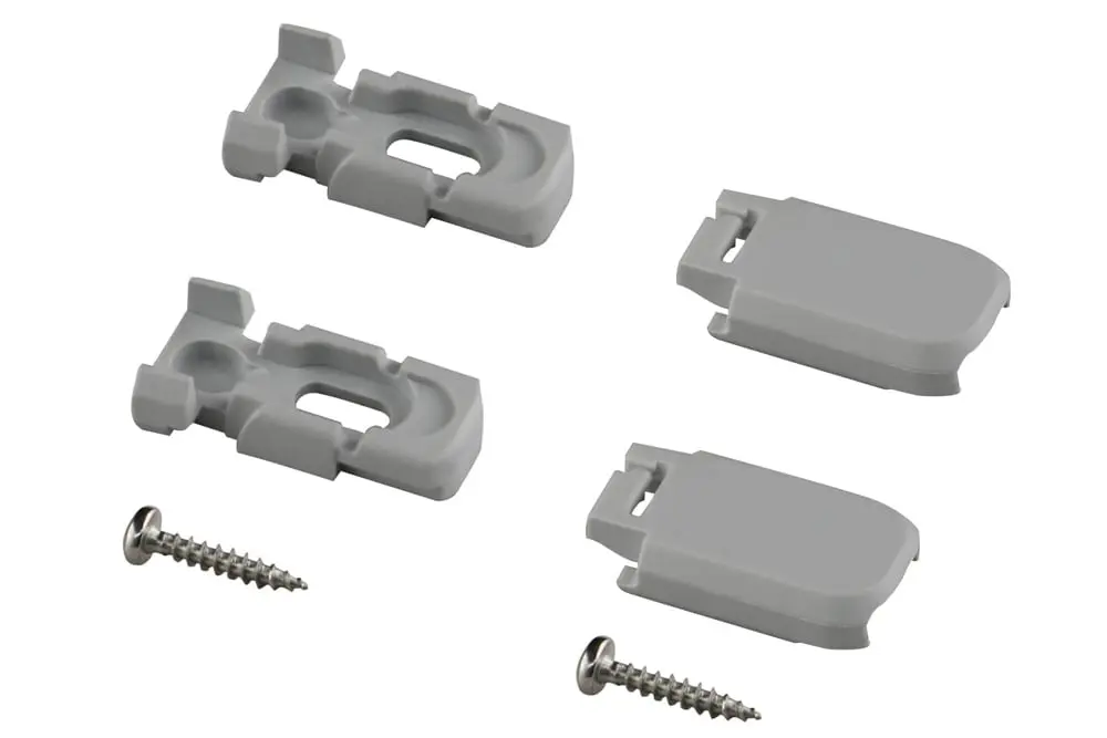 Spannschuh und Schraubschuh mit Schrauben, geeignet zur Befestigung und Stabilisierung