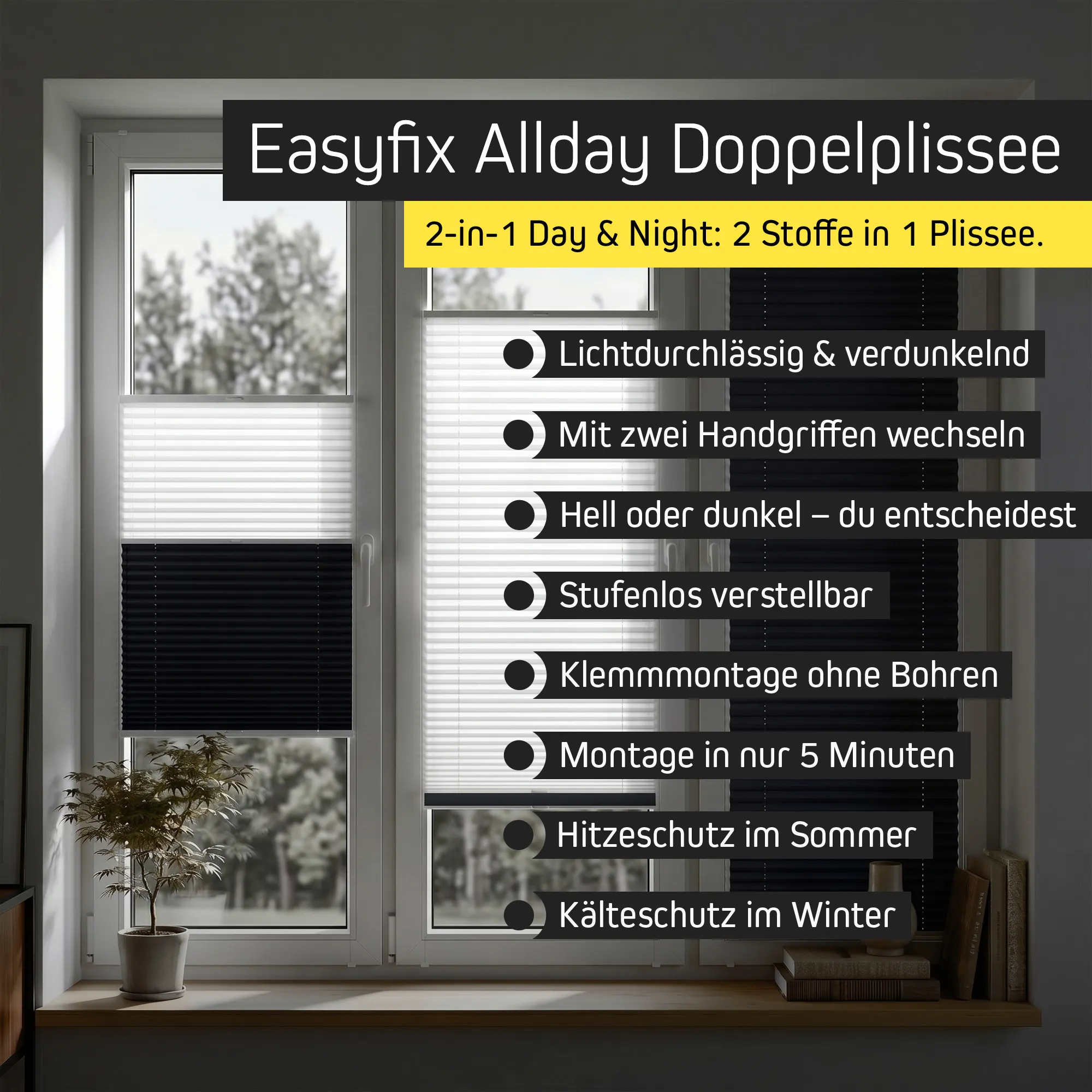 Easyfix Allday Doppelplissee (Typ nach Wahl)