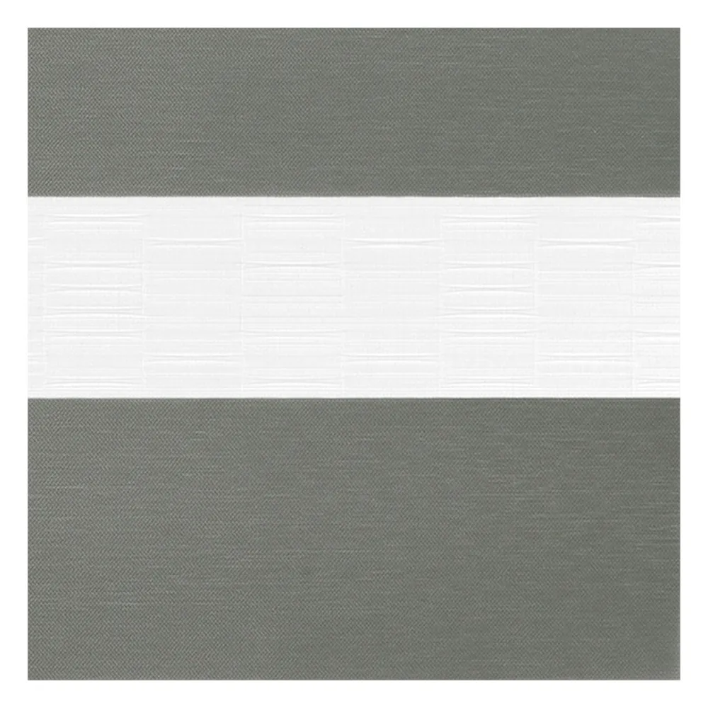 Stoffmuster für Doppelrollo nach Maß | B475 grau-schwarz / lichtdurchlässig / Aroso  Stoffmuster für Doppelrollo nach Maß | B475 grau-schwarz / lichtdurchlässig / Aroso