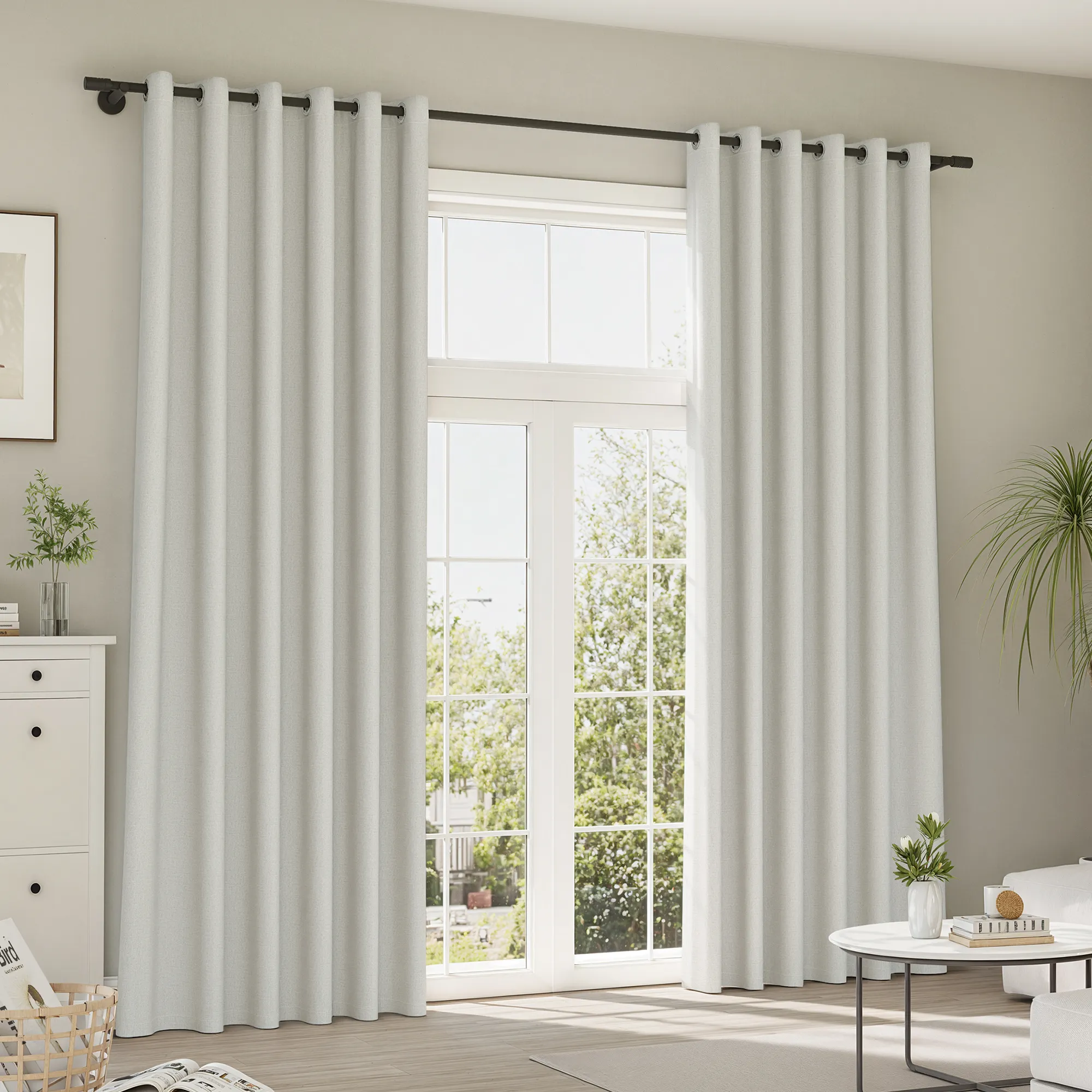 Cortinas y Visillos Pure | Structur, oscurecimiento total, blanco