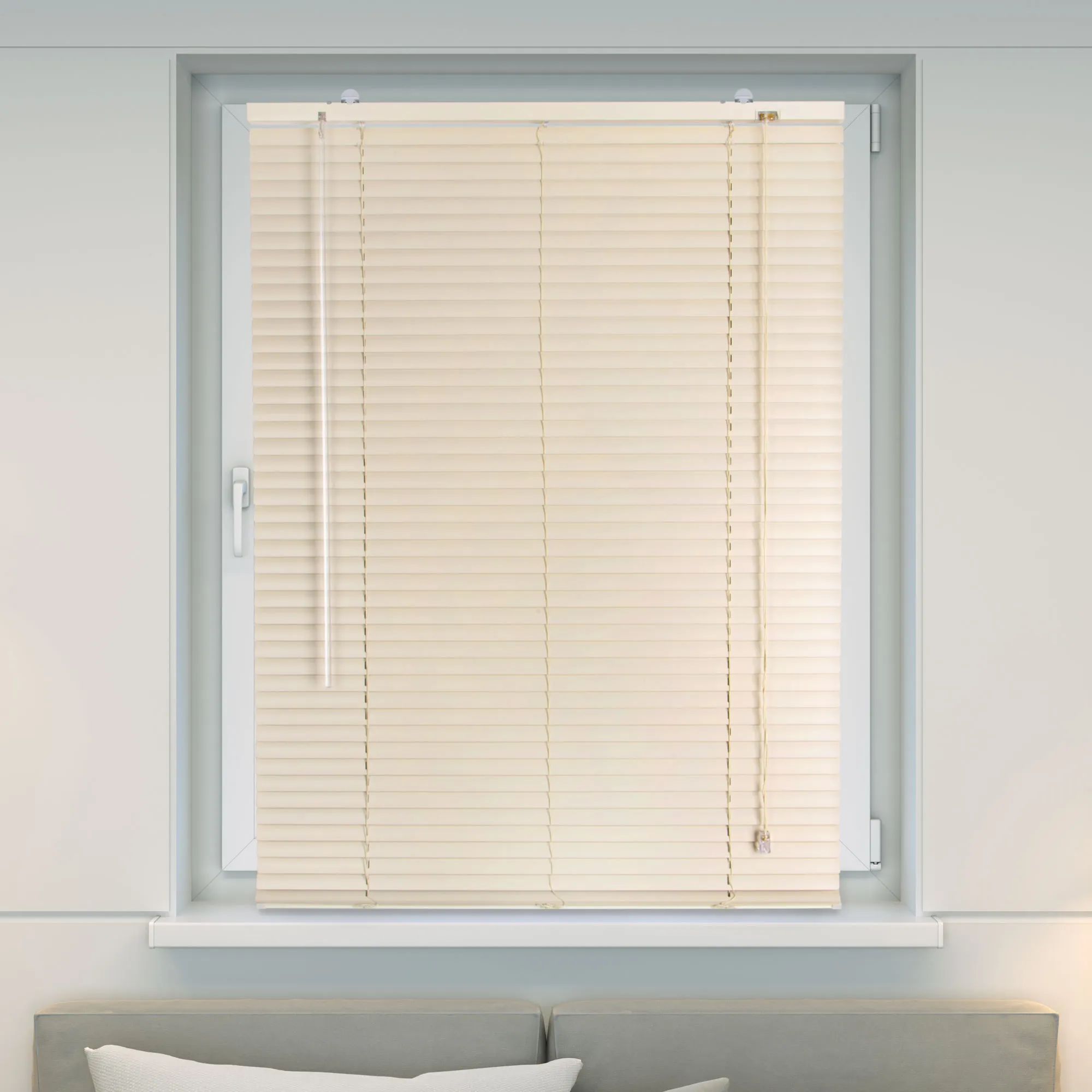 Persiana Veneciana de Aluminio | 60 x 175 cm, crema mate