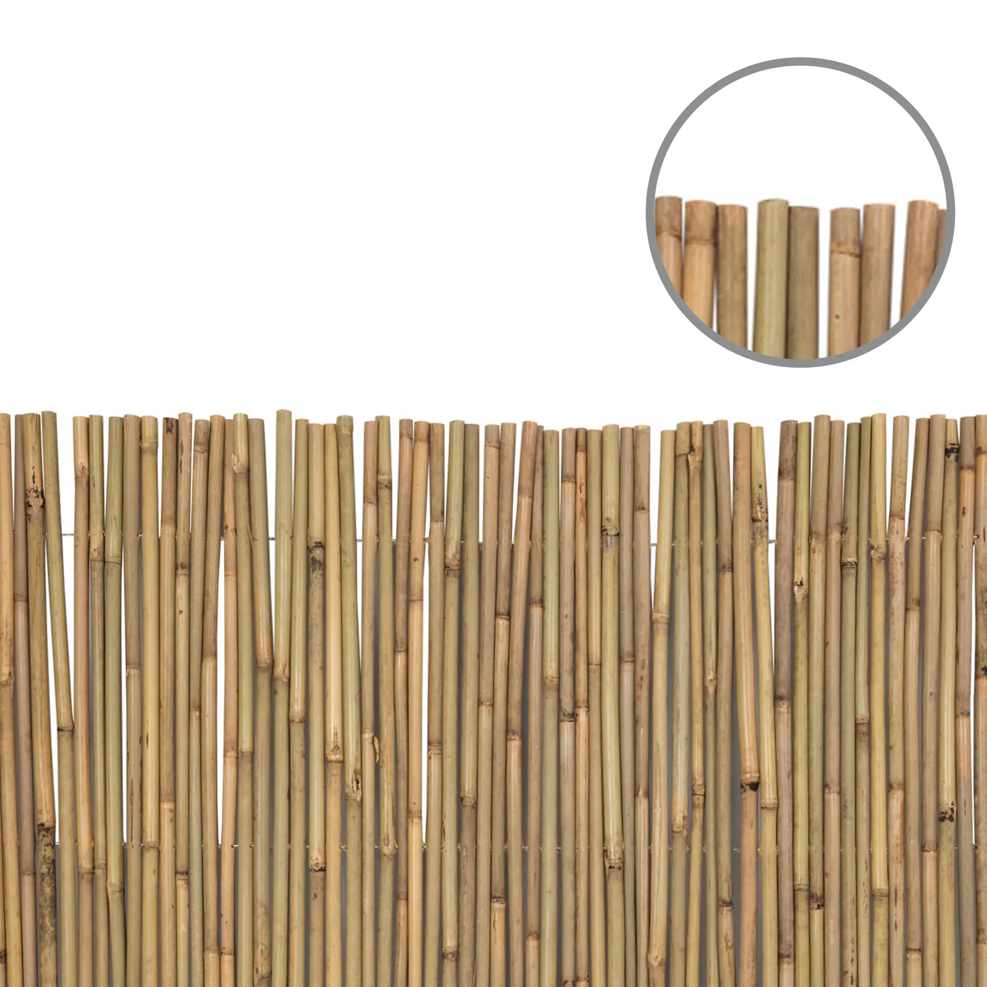 Rete di bambù con barre verticali per privacy e decorazione