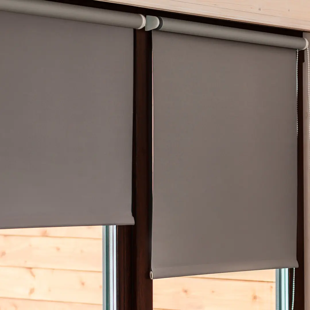 2 graue Basic Rollos