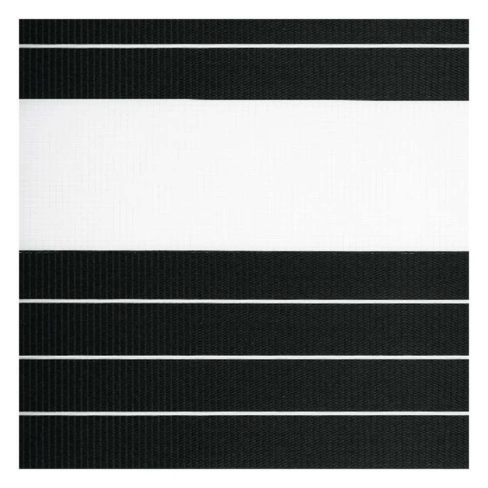 Échantillon tissu pour store enrouleur jour nuit sur mesure | F7866 noir / translucide / Autumn