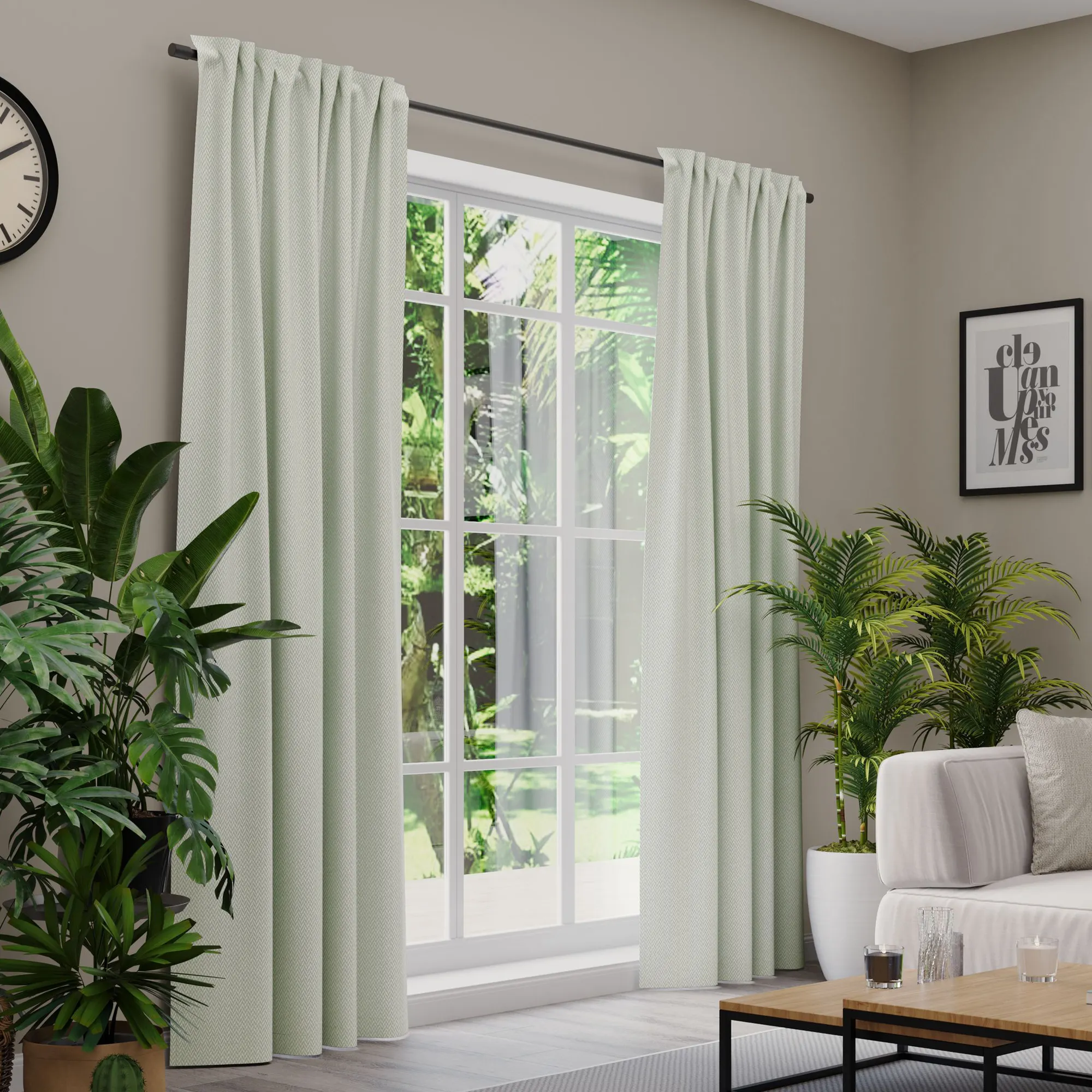 Premium Line Gardinen und Vorhänge | Boho, blickdicht, mint 